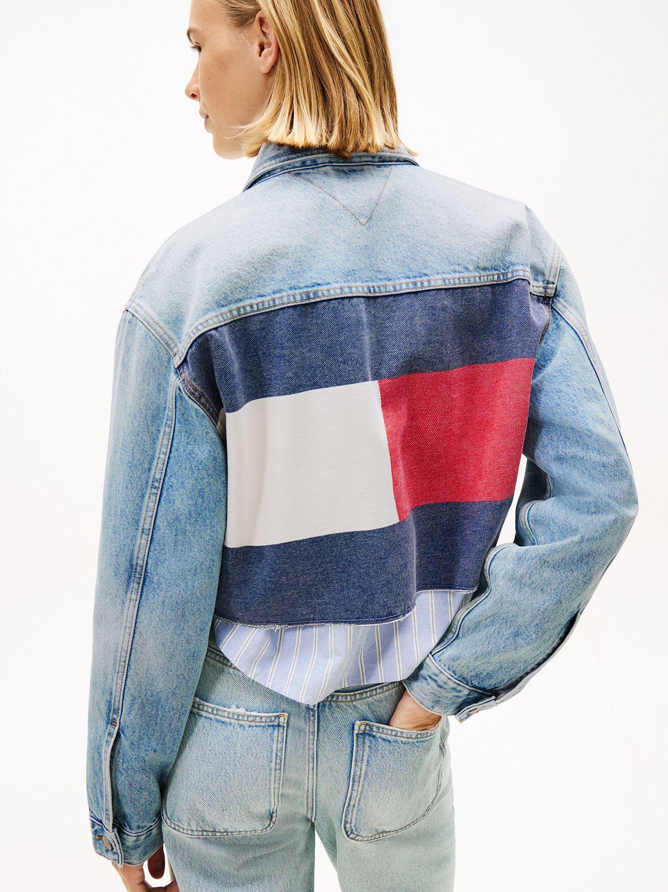 Chaqueta Denim Oversize Cropped Celeste Tommy Jeans-4