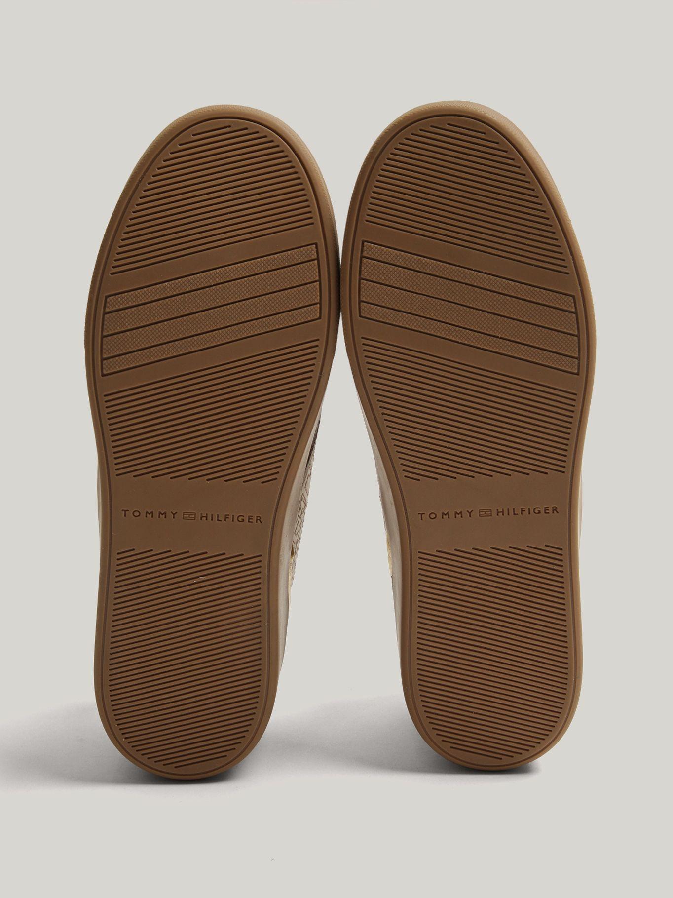 Zapatillas Monogram De Cuero Beige Tommy Hilfiger-3