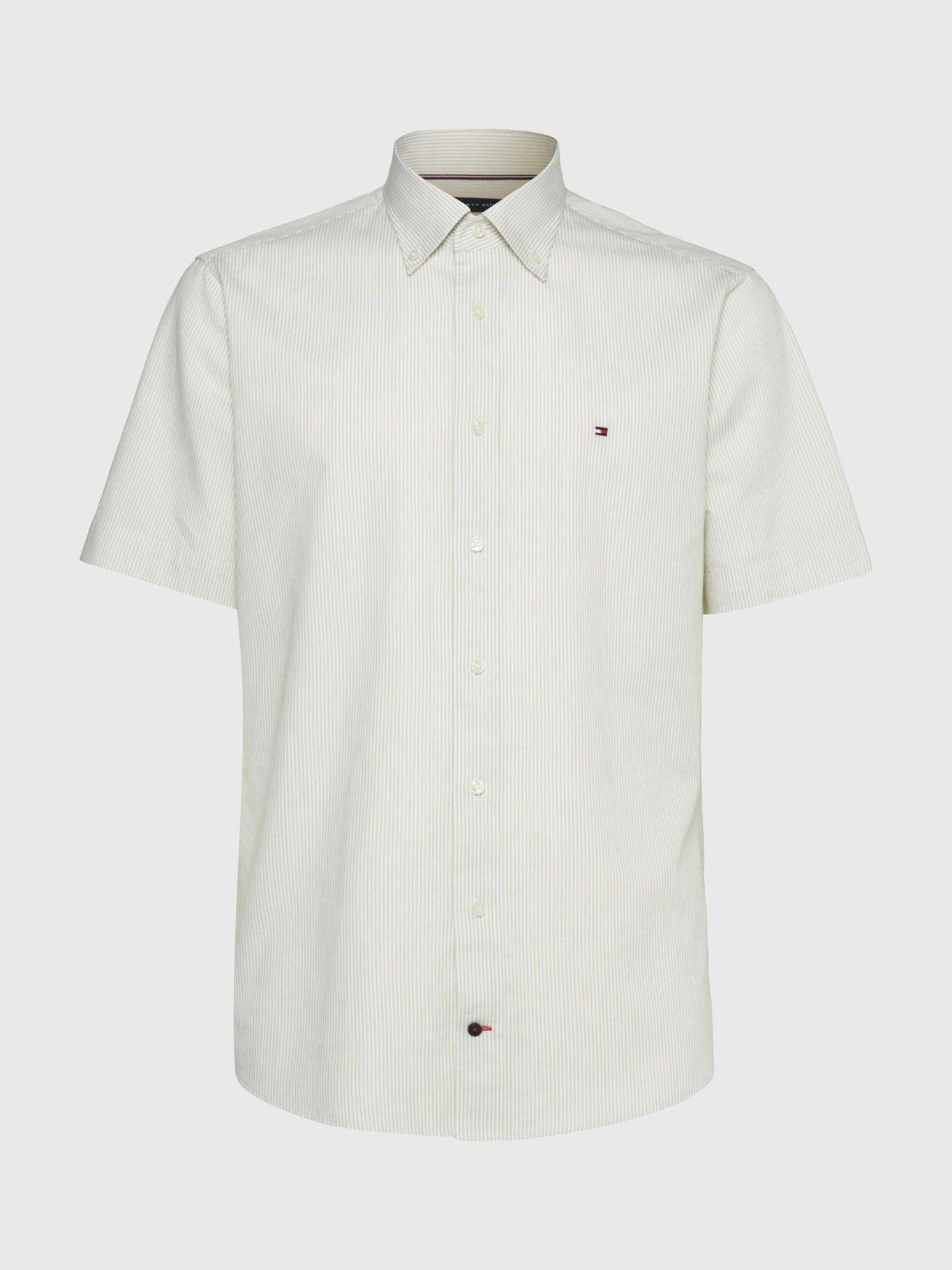 Camisa Oxfo Stripe Regular Fit Amarillo Tommy Hilfiger-4