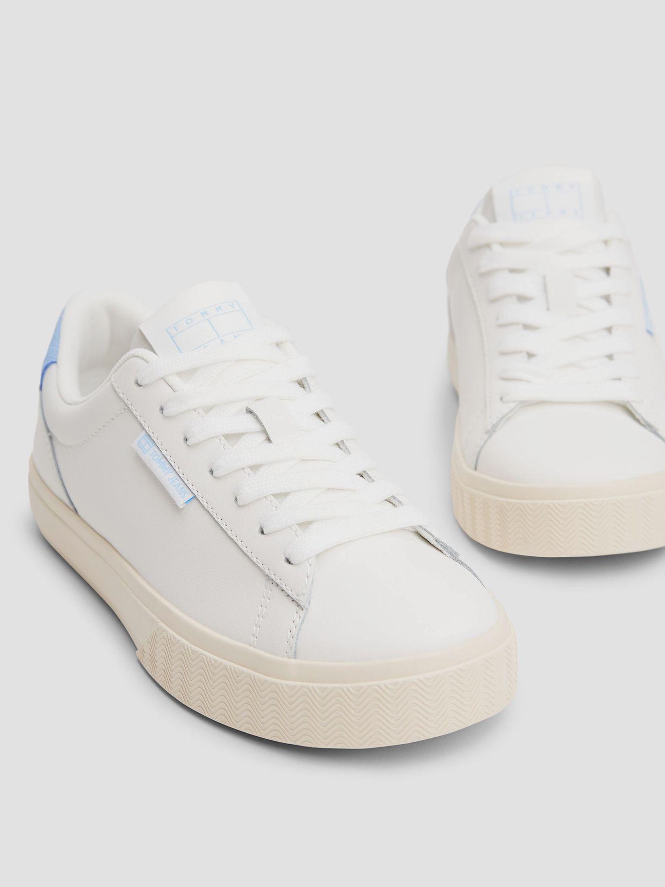Zapatilla Essential y Cuero Con Logo Blanco Tommy Jeans-6
