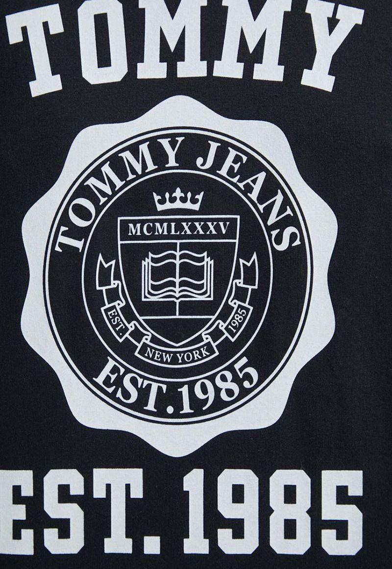 Polera Oversize Crest Varsity Negro Tommy Jeans-4