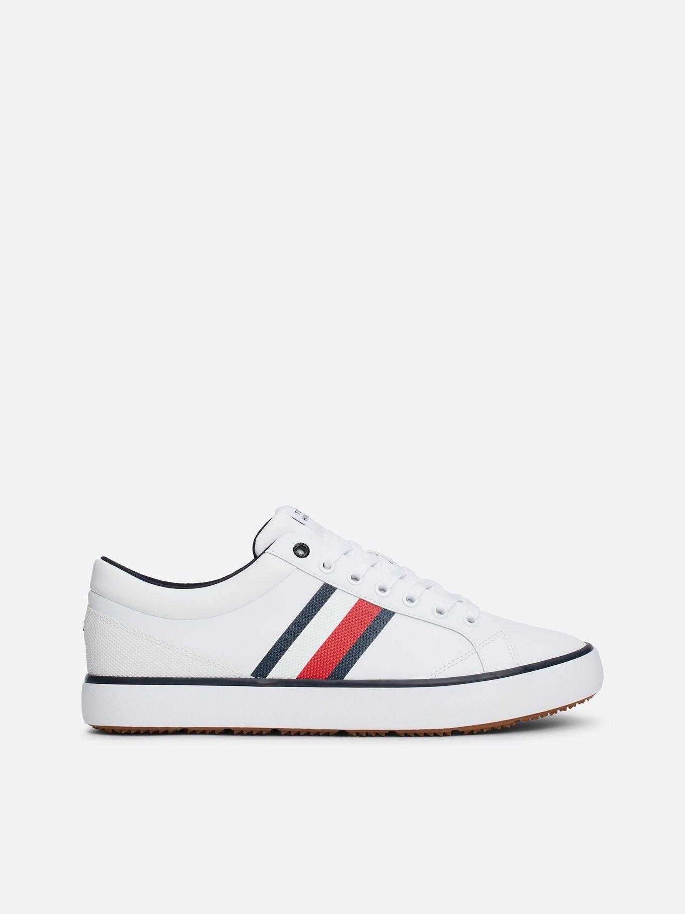 Zapatillas Core Stripe De Cuero Blanco Tommy Hilfiger-4