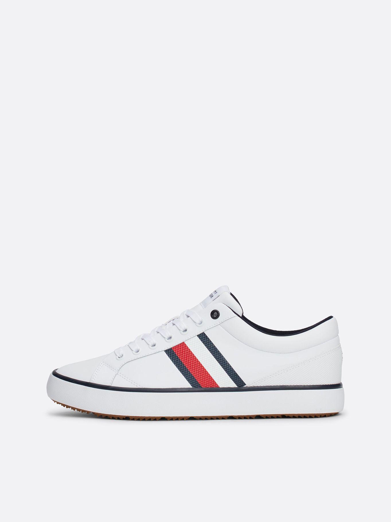 Zapatillas Core Stripe De Cuero Blanco Tommy Hilfiger-5