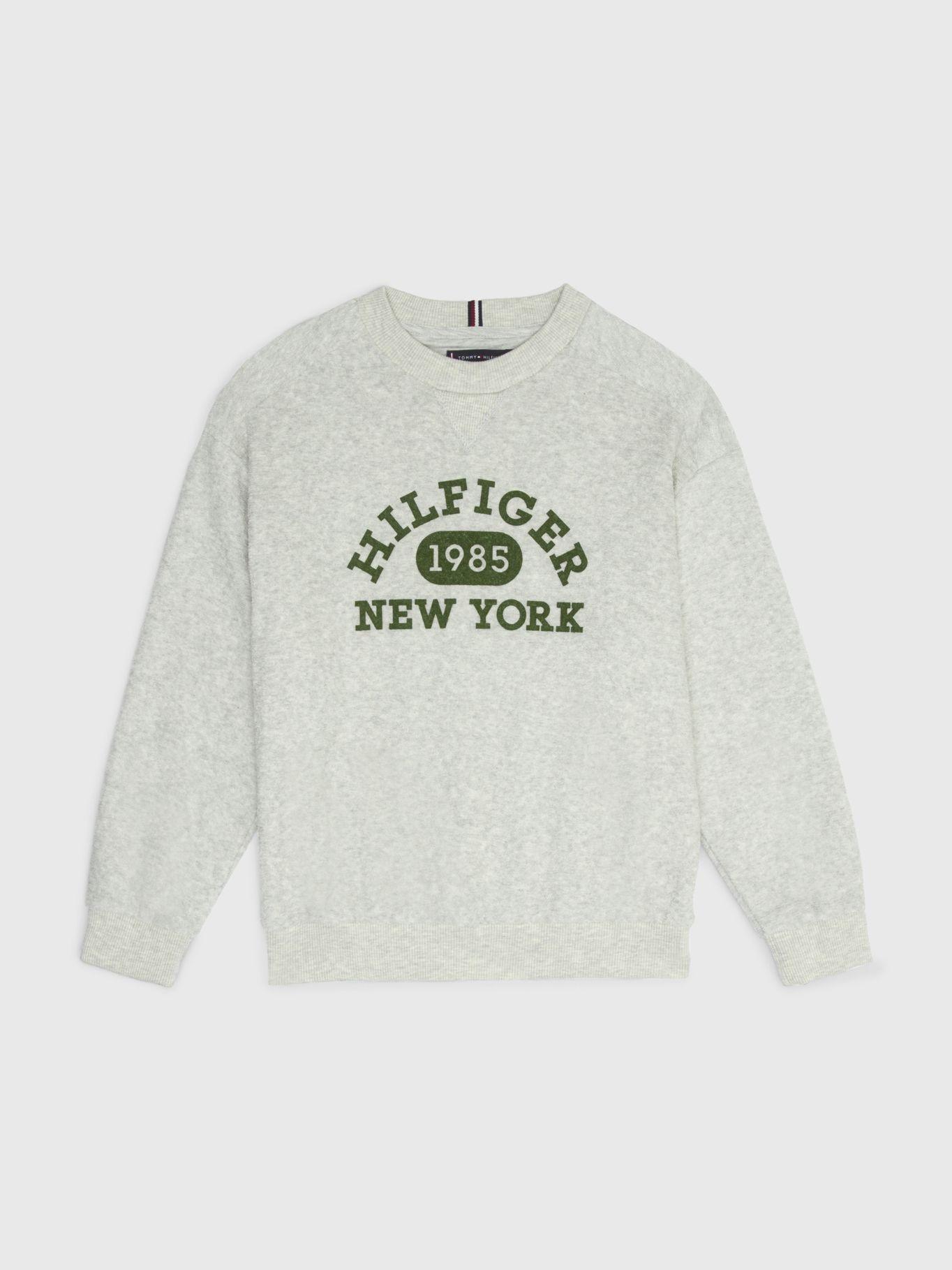 Polerón Con Logo Universitario Gris Tommy Hilfiger-0