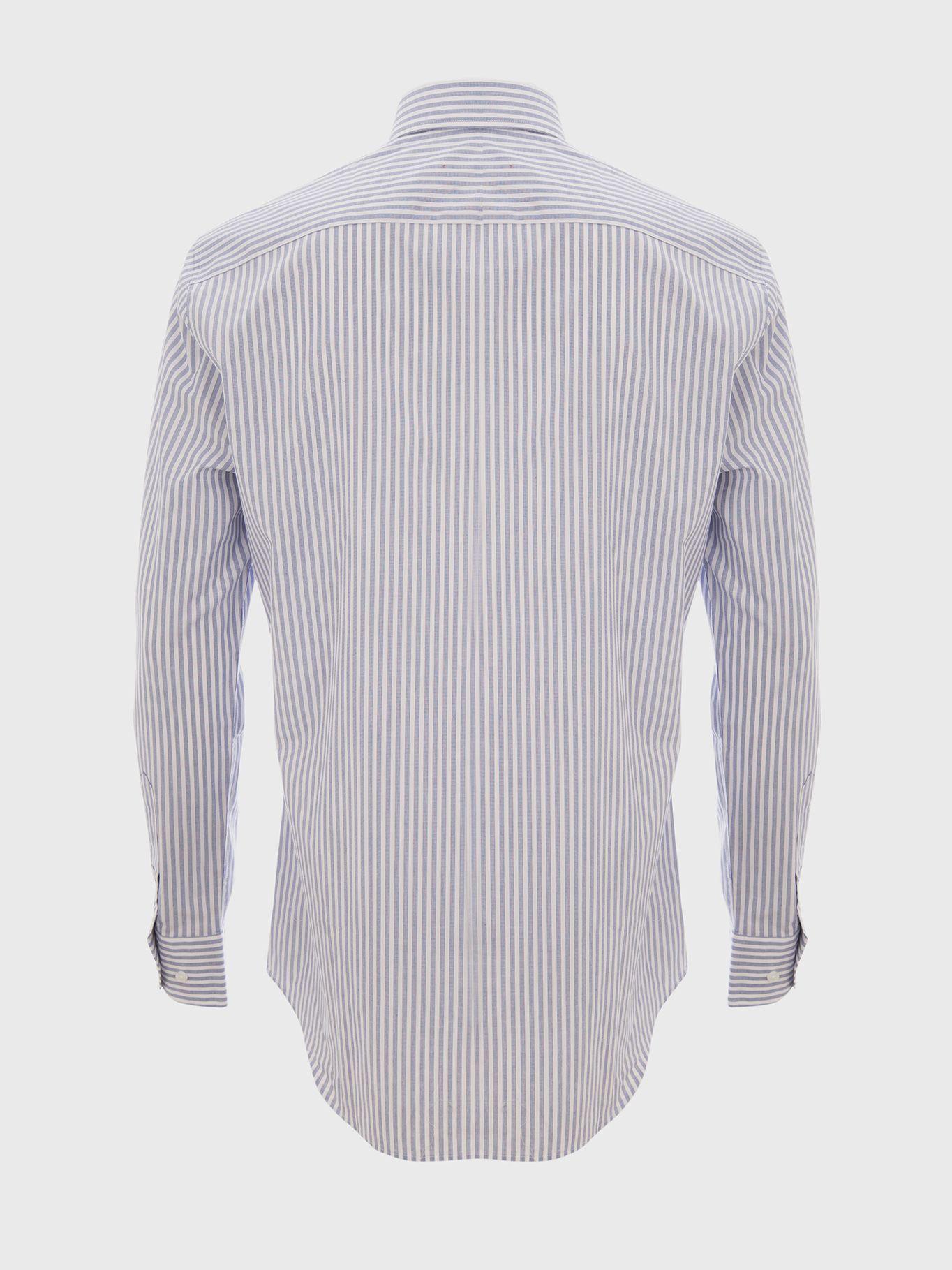 Camisa A Rayas Corte Regular Azul Tommy Hilfiger-1