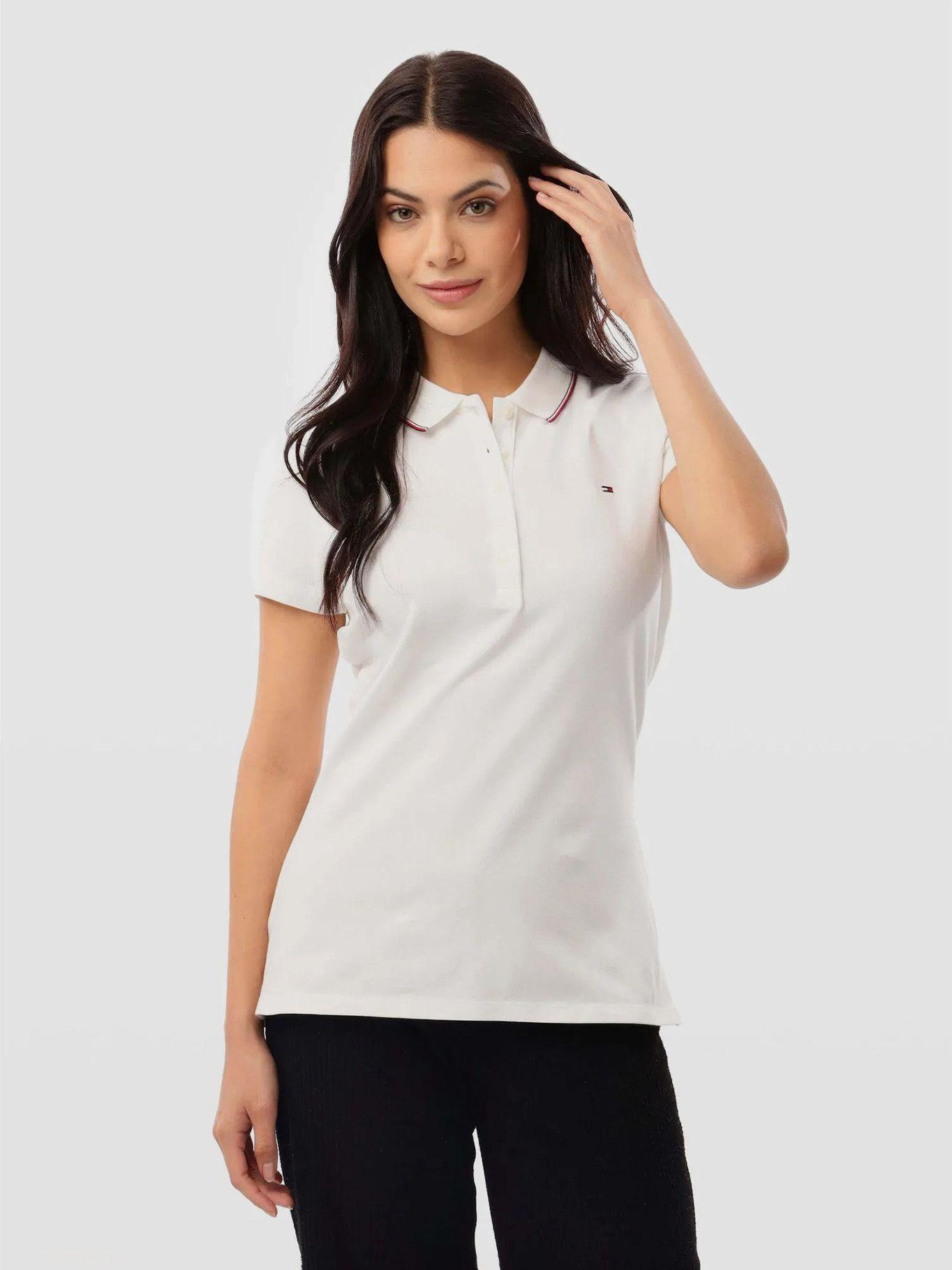 Polo Heritage Solid Slim Fit Blanco YCF Tommy Hilfiger-0