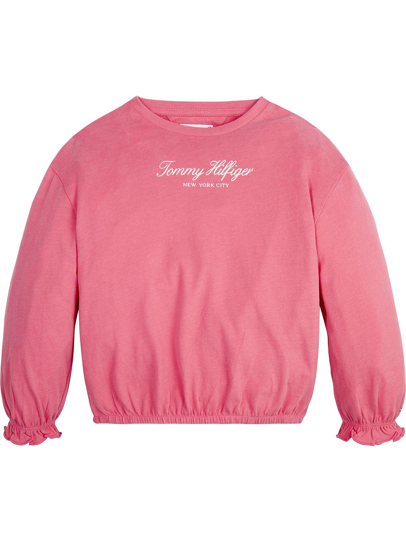 Polera Con Logo Script Rosado Tommy Hilfiger-0