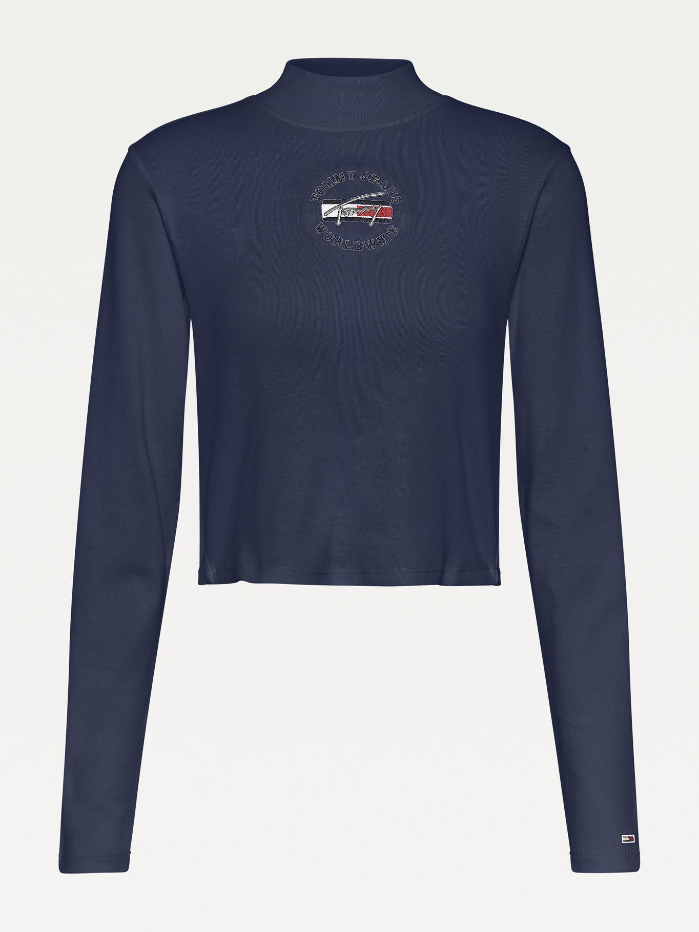 Polera Cropped Azul Tommy Jeans F2-4
