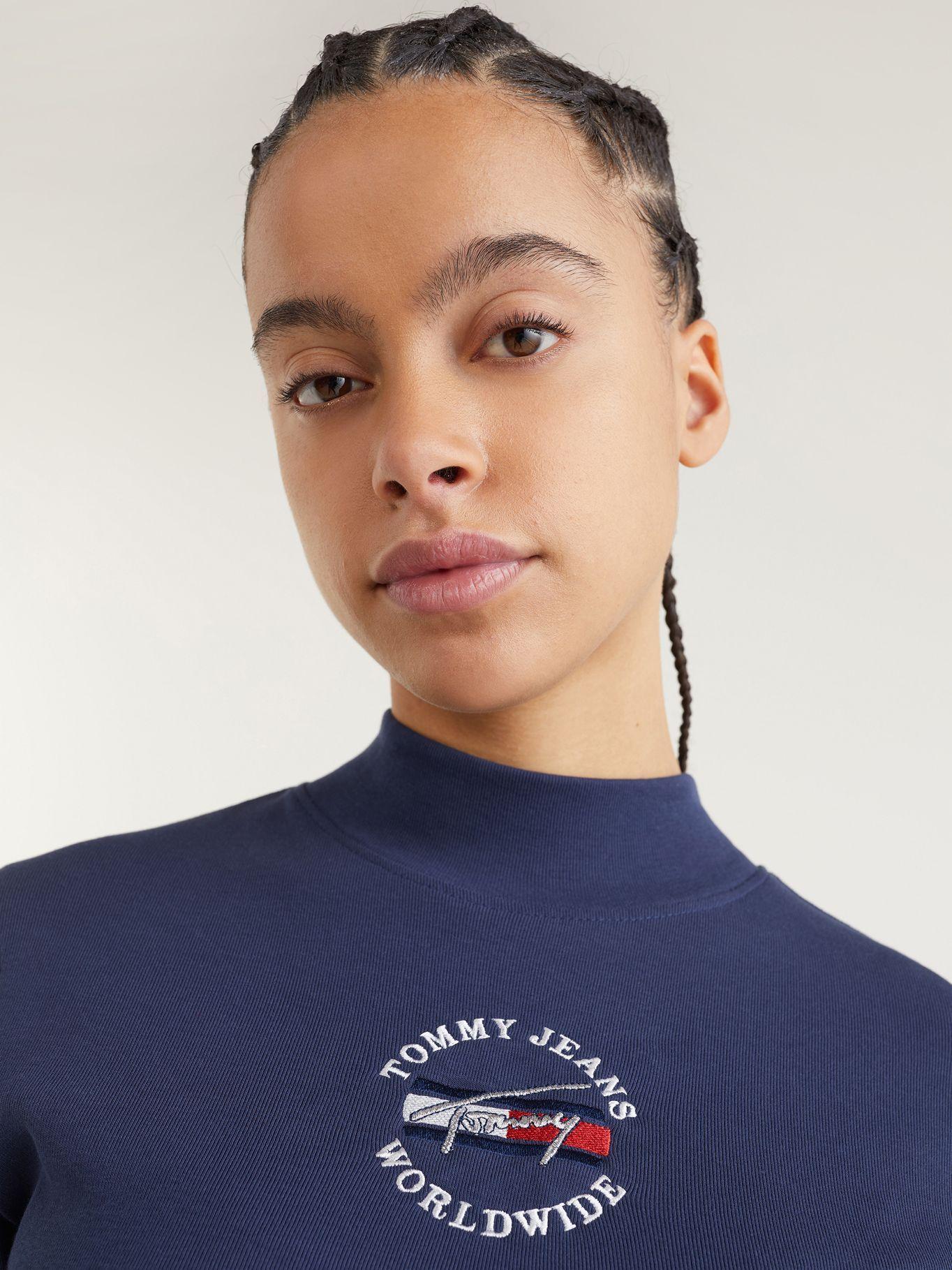 Polera Cropped Azul Tommy Jeans F2-2