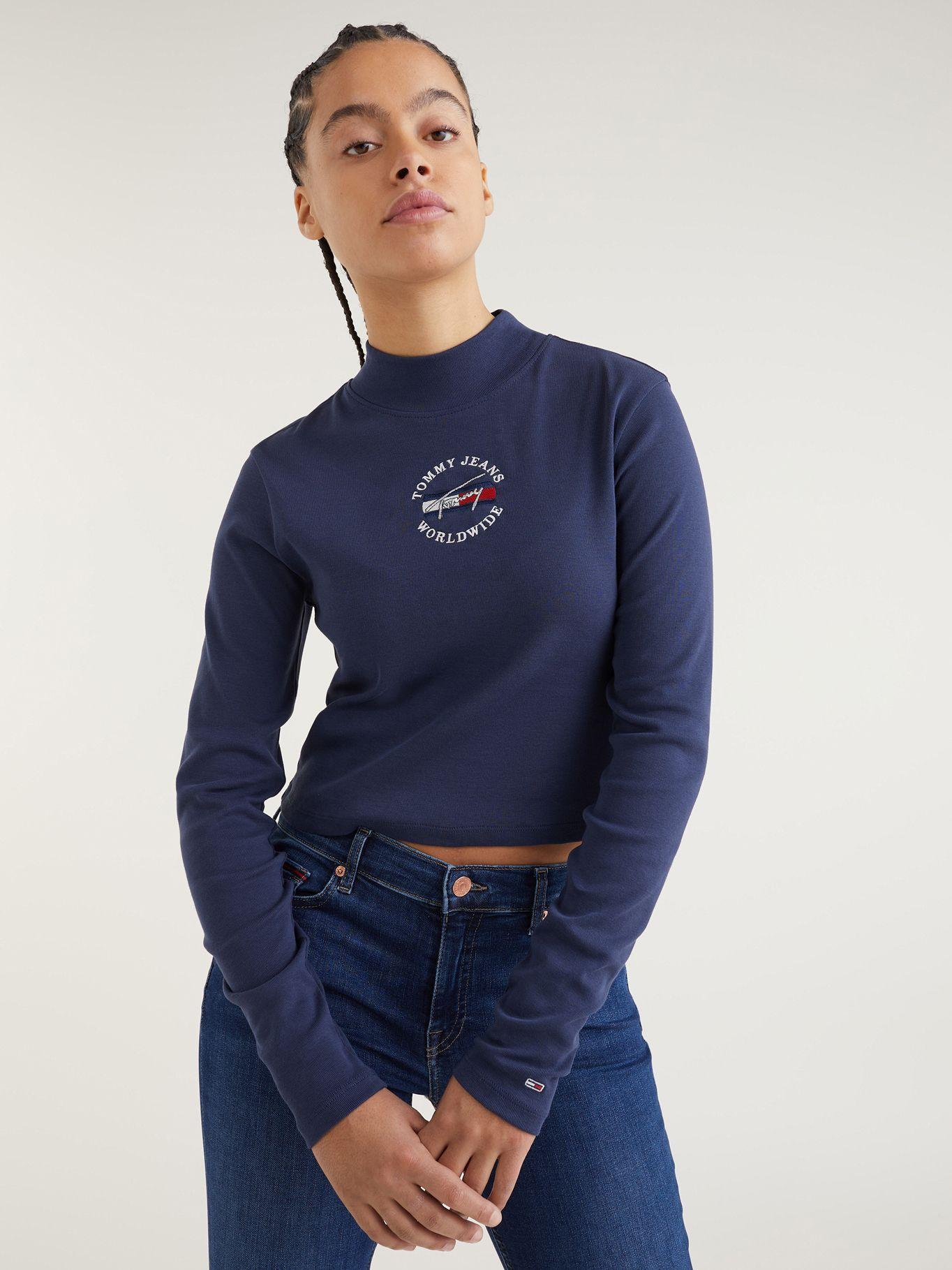 Polera Cropped Azul Tommy Jeans F2-0