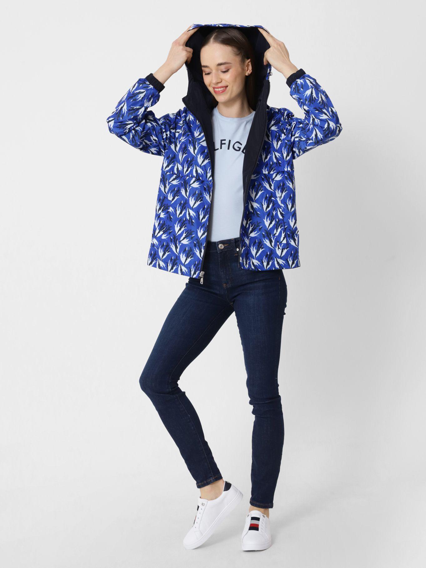 Cortavientos Reversible Con Gorro Azul Tommy Hilfiger-4