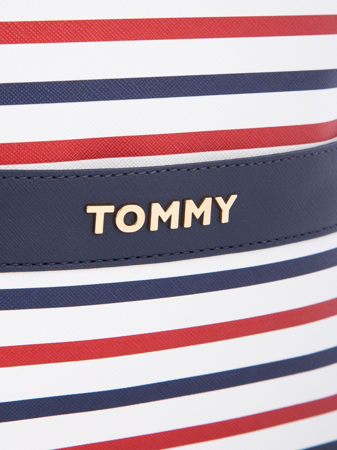 Mochila Global Stripe Print Blanco Tommy Hilfiger-3