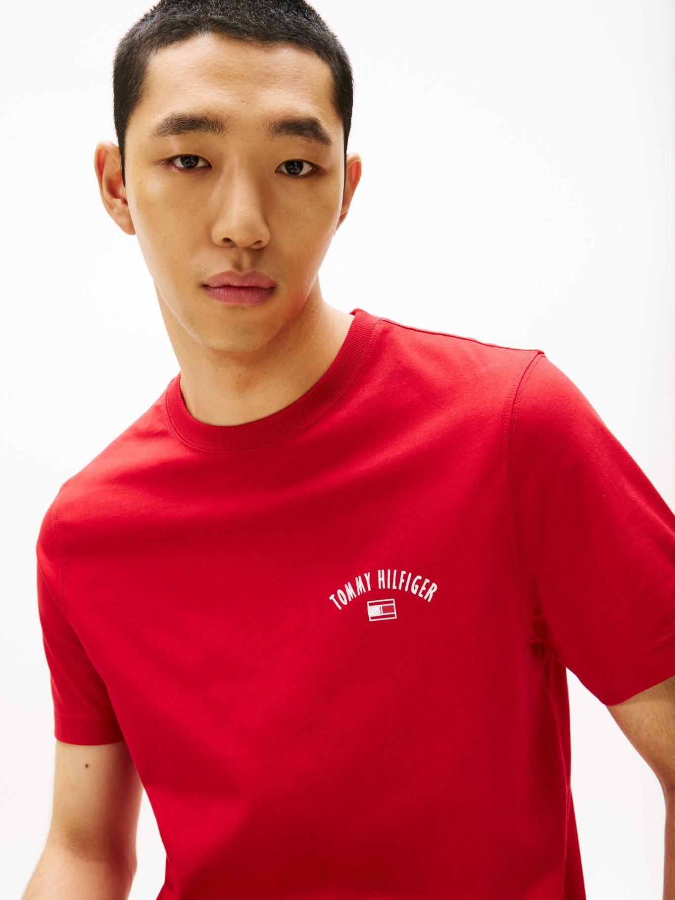 Polera Con Logo Gráfico Regular Fit Rojo Tommy Hilfiger-4