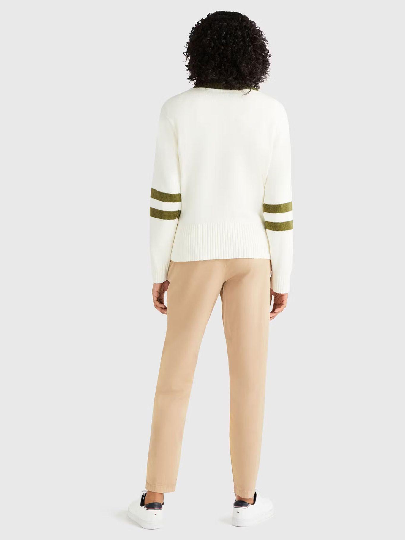 Sweater College Cuello V Blanco Tommy Hilfiger-2