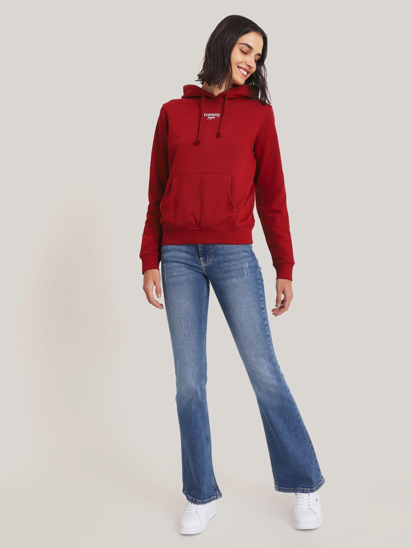Polerón Hoodie Essential Con Logo Rojo Tommy Jeans-1
