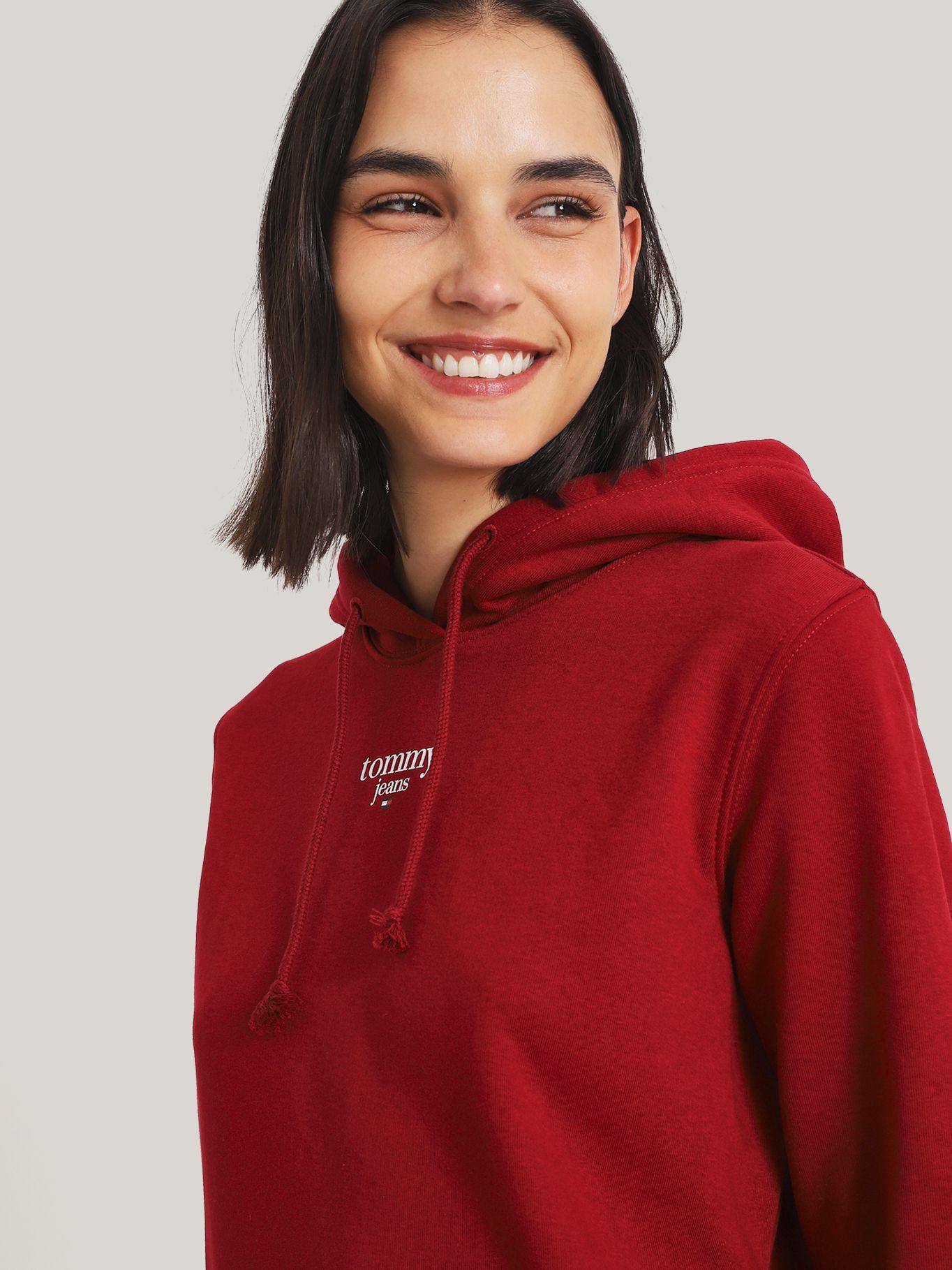 Polerón Hoodie Essential Con Logo Rojo Tommy Jeans-3