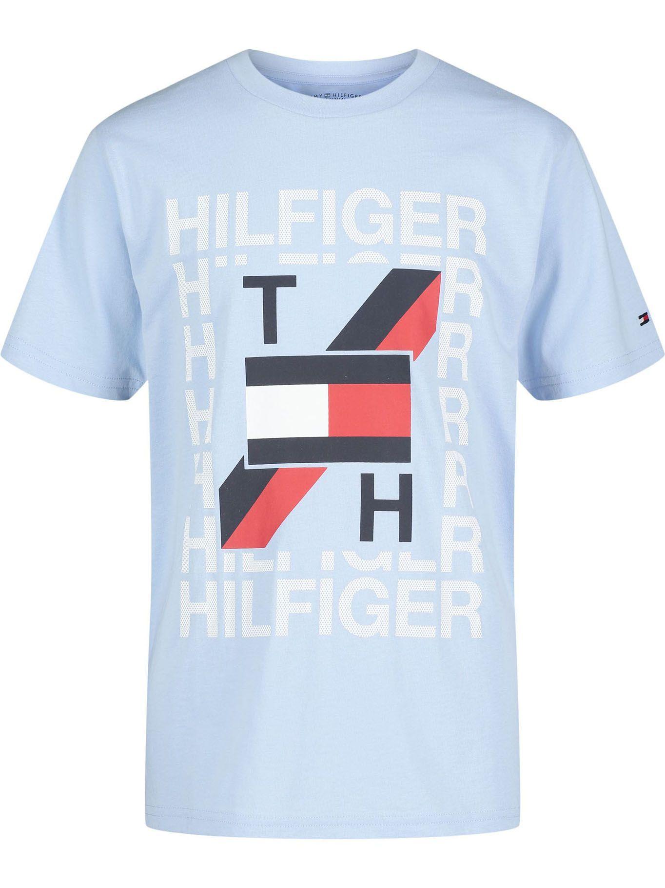 Polera Big Flag Logo Celeste Tommy Hilfiger-0