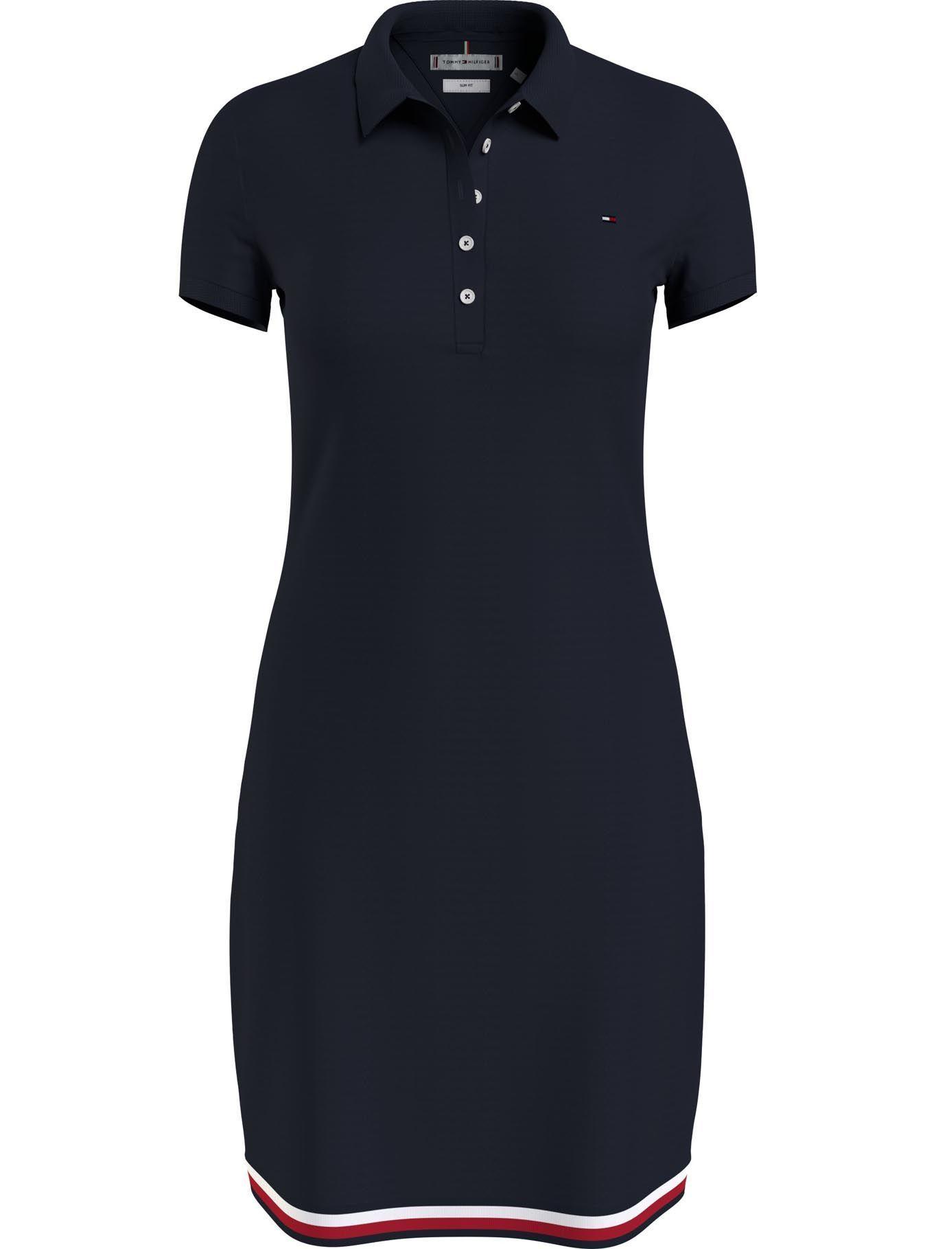 Vestido Con Logo Bordado Azul Tommy Hilfiger JN2-0