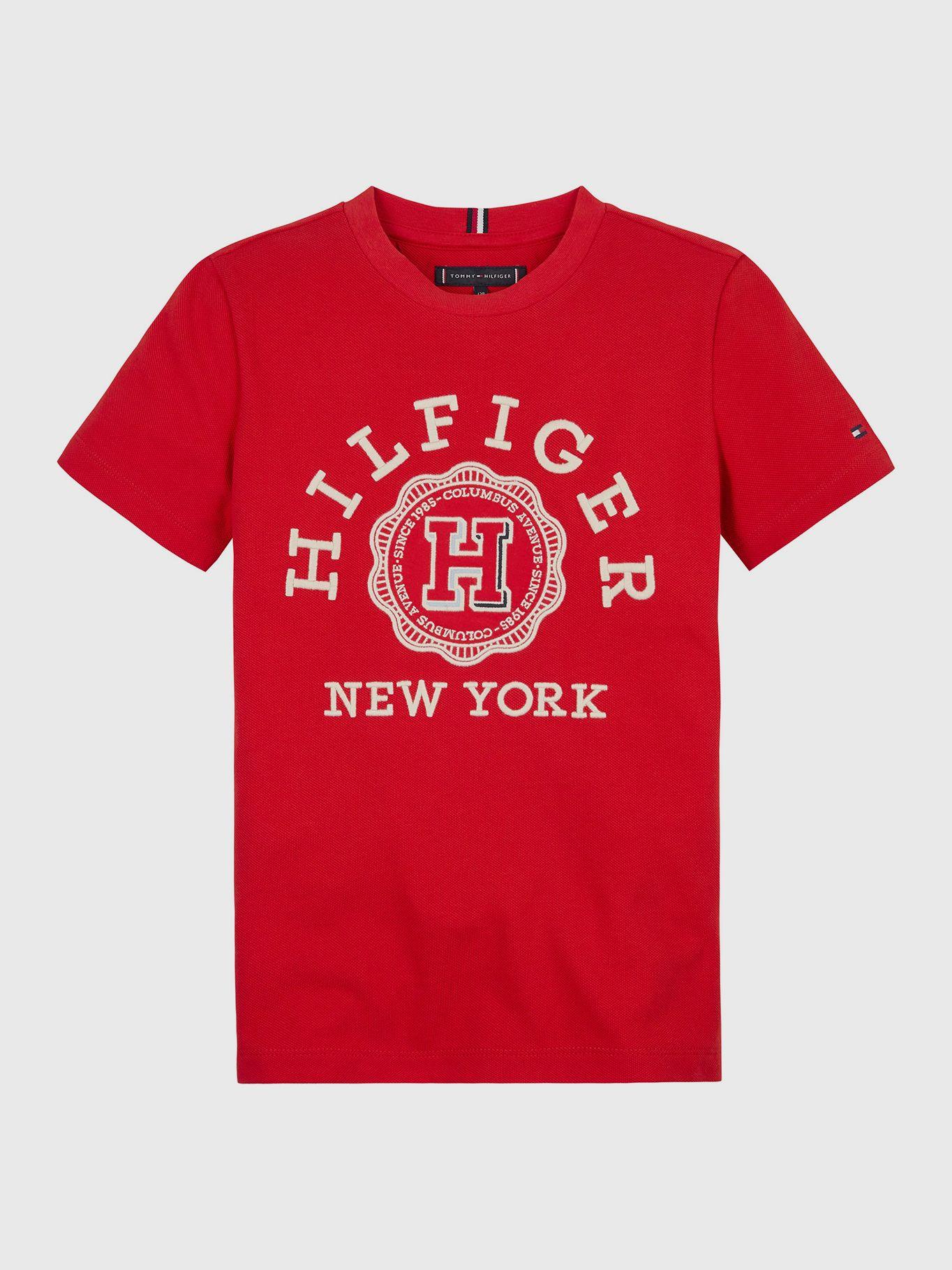 Polera Con Escudo Archive Rojo Tommy Hilfiger-0