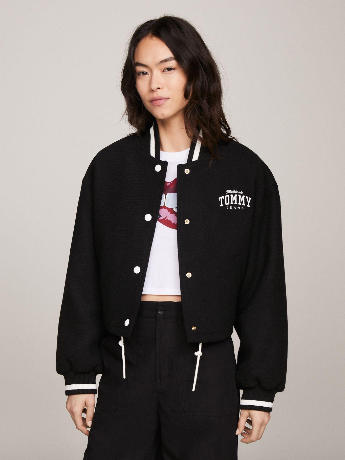 CHAQUETA BOMBER ACOLCHADA CROPPED NEGRO TOMMY JEANS-0