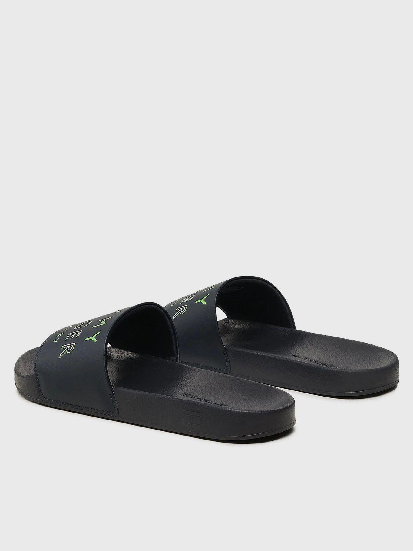 Sandalias Con Logo En Relieve Azul Tommy Hilfiger-1