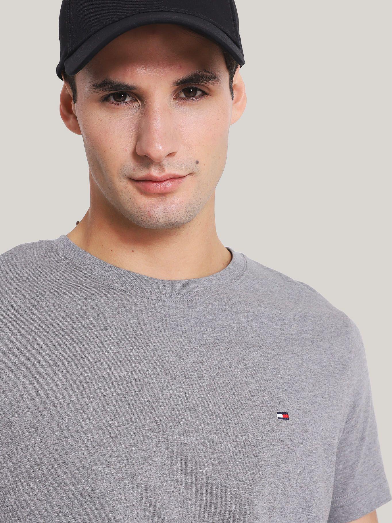 Polera Essential Cotton C-Neck Slim Fit Gris Tommy Hilfiger-3