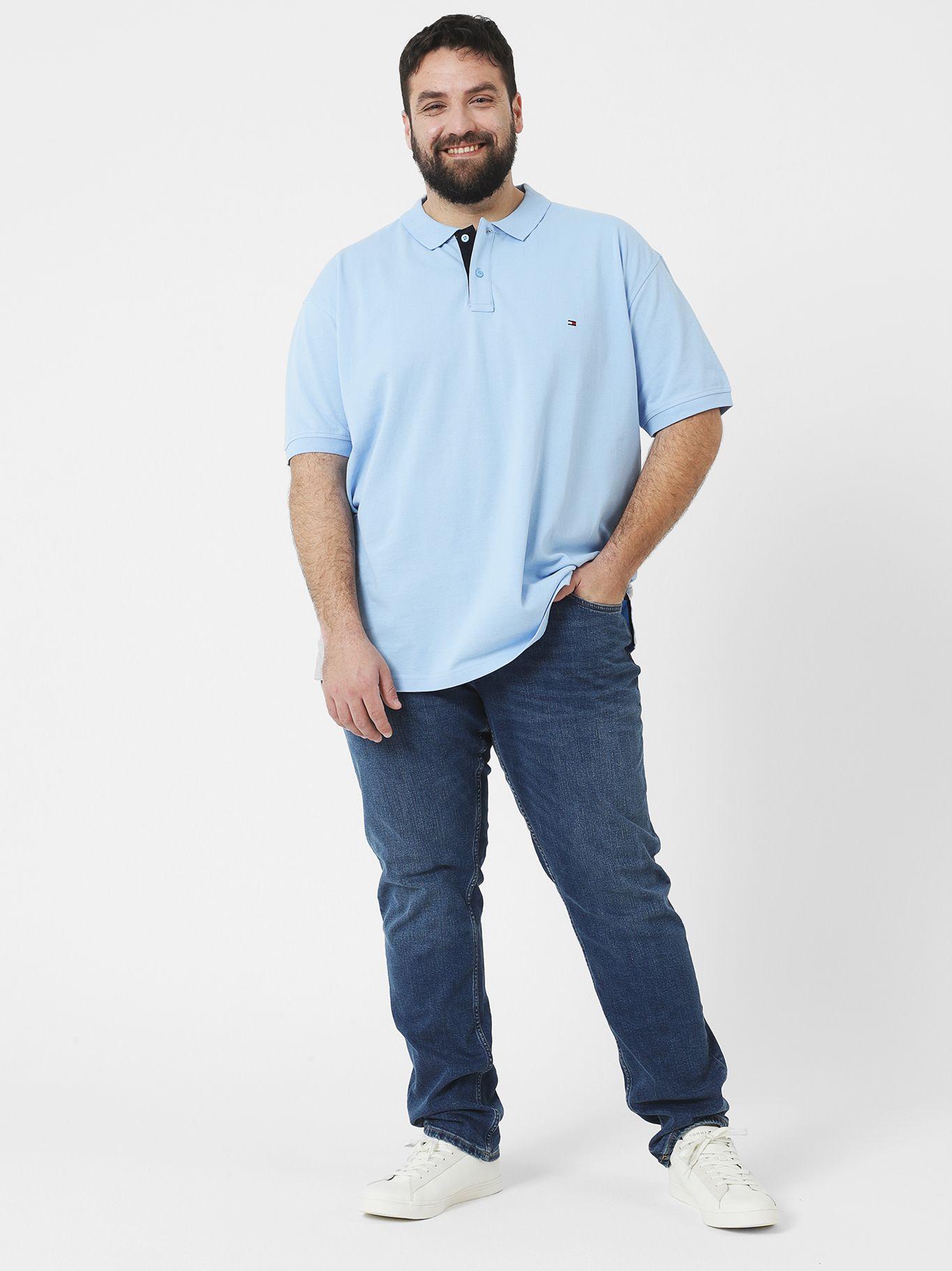 Polo Plus Solid Stripe Celeste Tommy Hilfiger-2