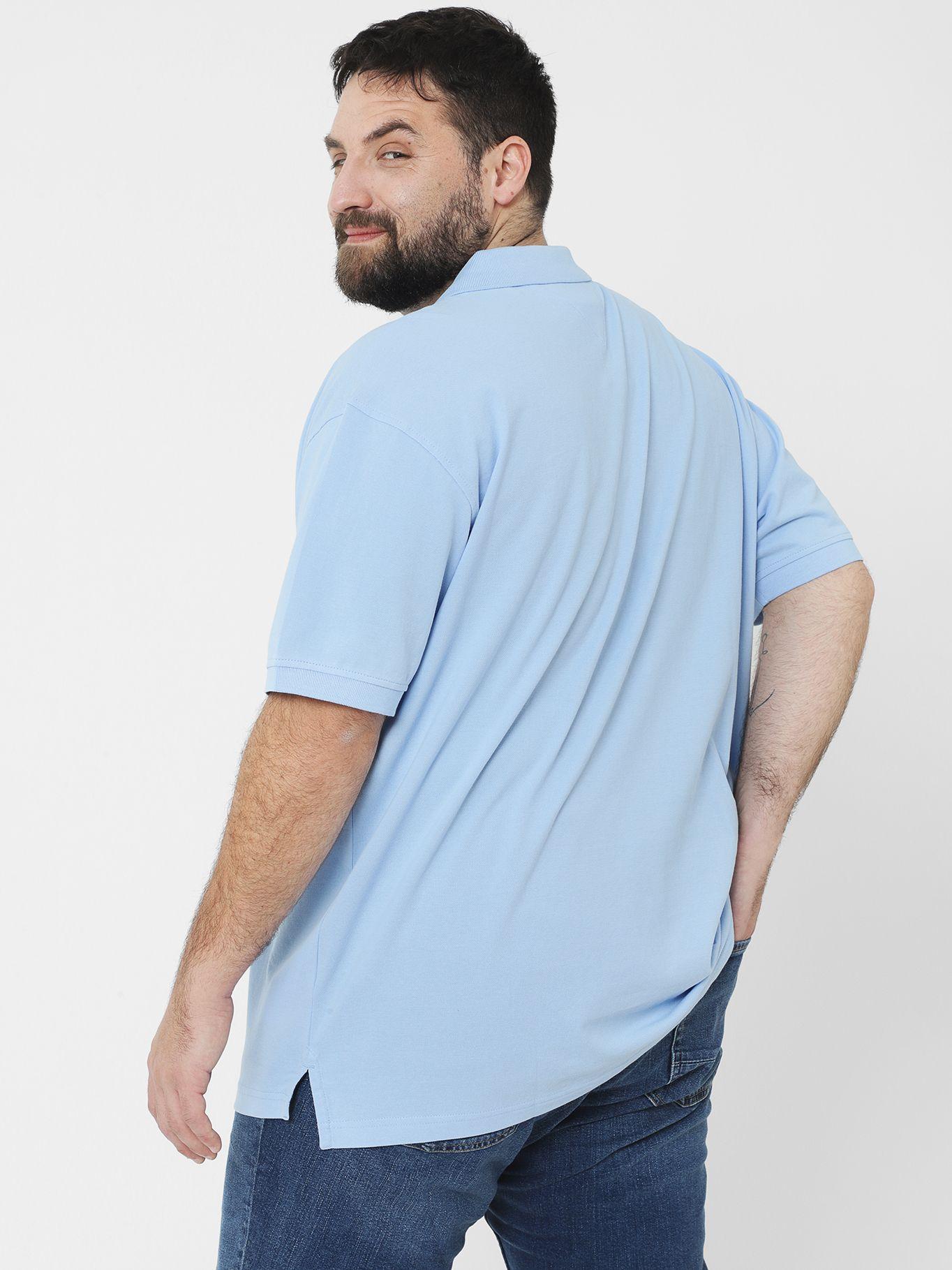 Polo Plus Solid Stripe Celeste Tommy Hilfiger-1