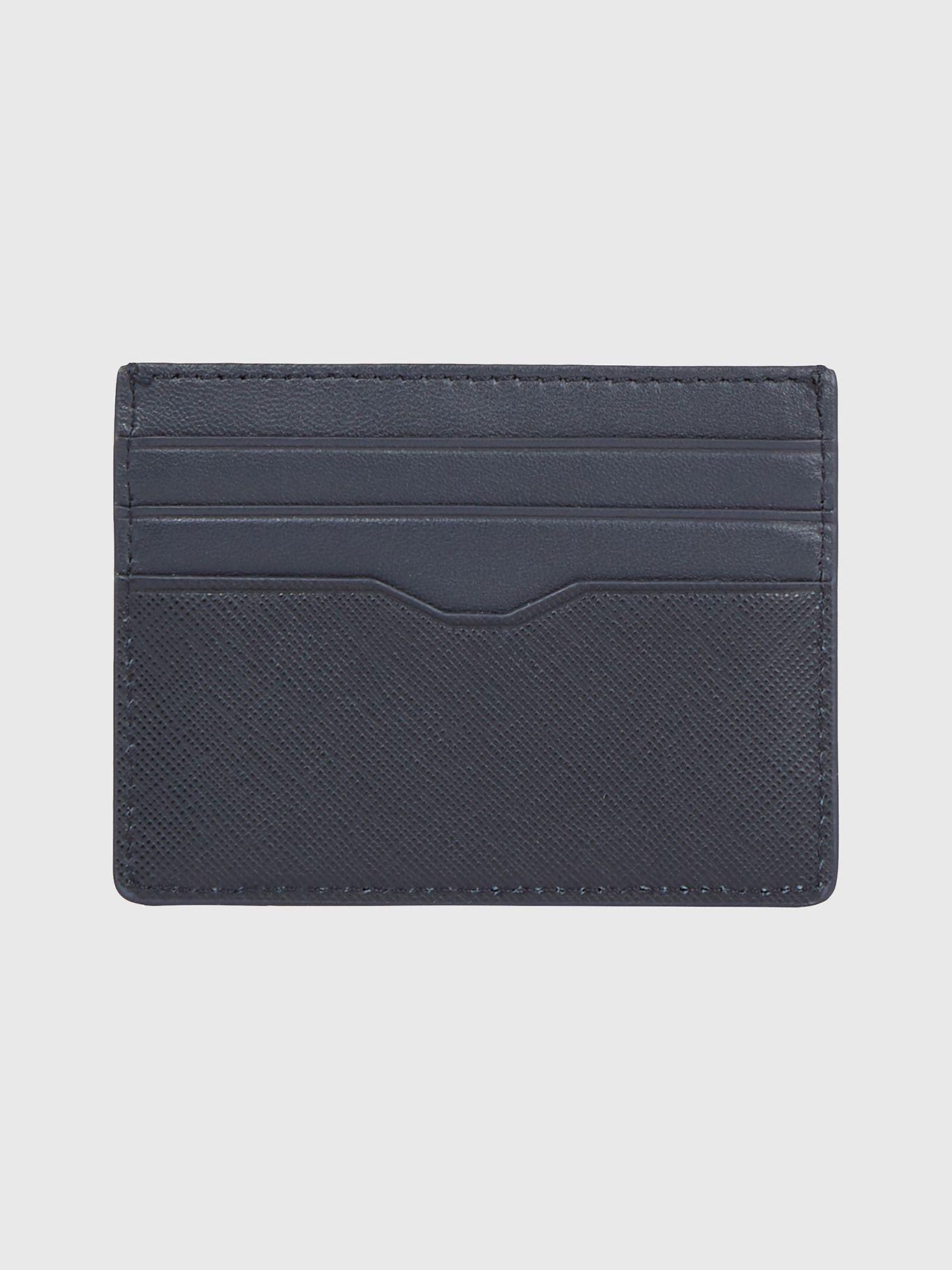 Tarjetero De Cuero Global Stripe Azul Tommy Hilfiger-1