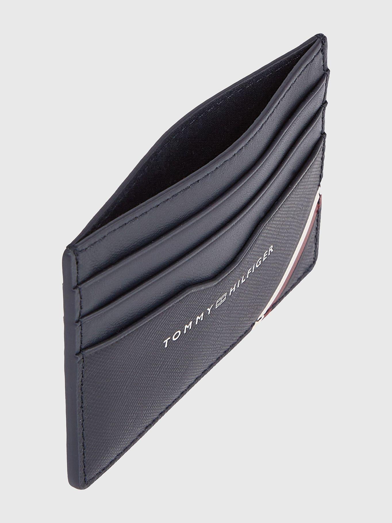 Tarjetero De Cuero Global Stripe Azul Tommy Hilfiger-2