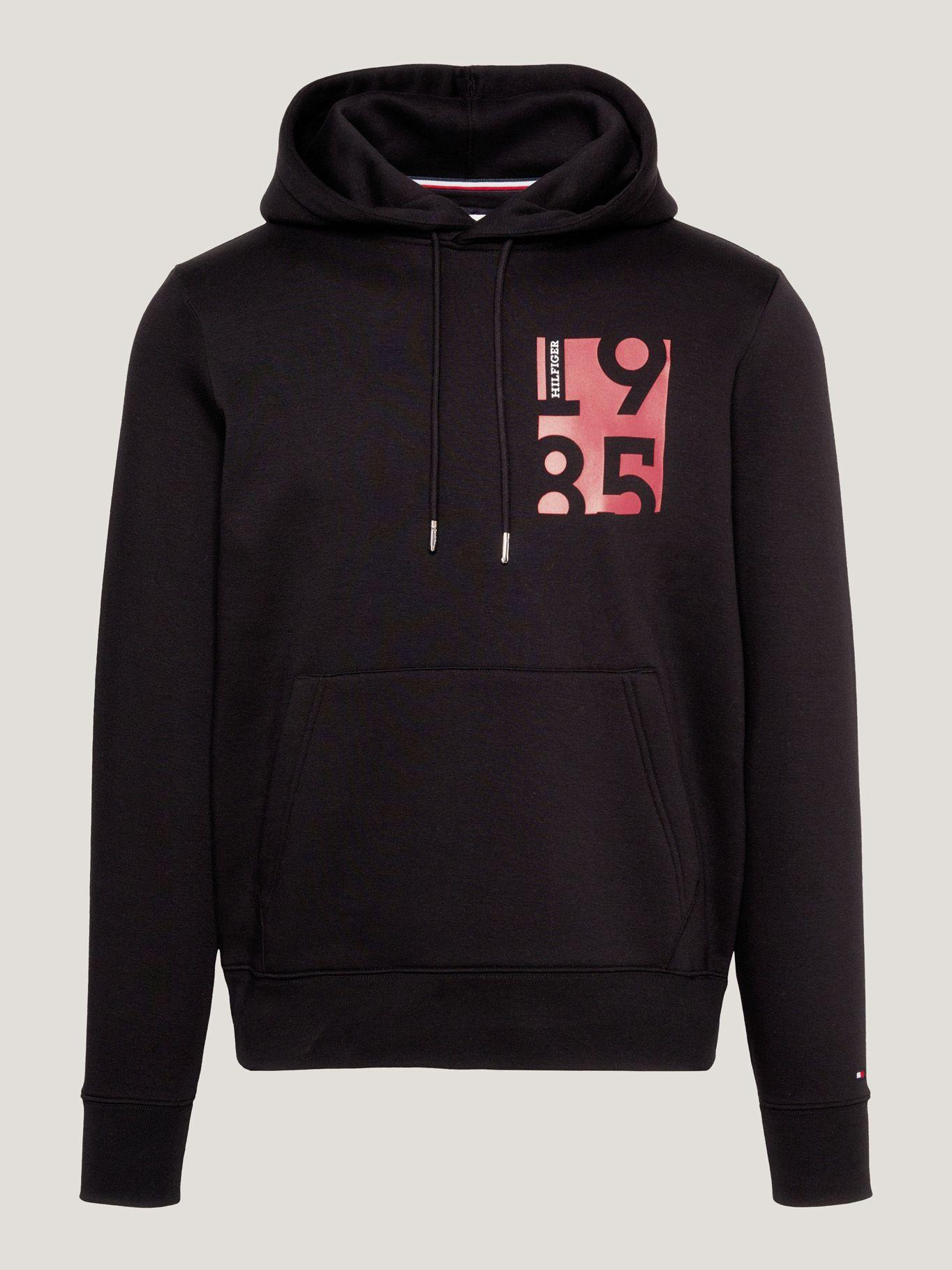 Polerón Hoodie Logo Estampado Negro Tommy Hilfiger-4
