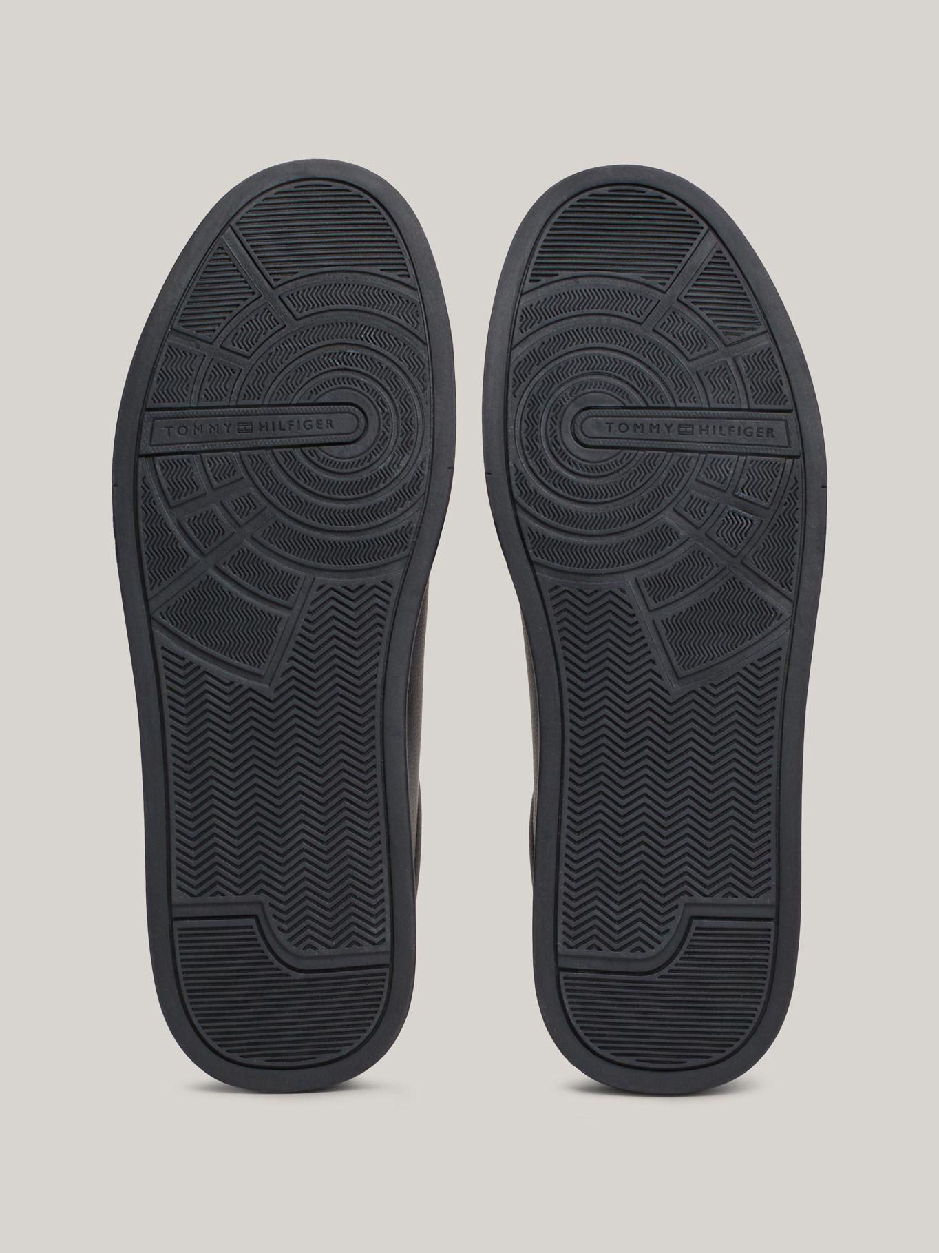 Zapatillas Court De Cuero Con Logo Negro Tommy Hilfiger-3