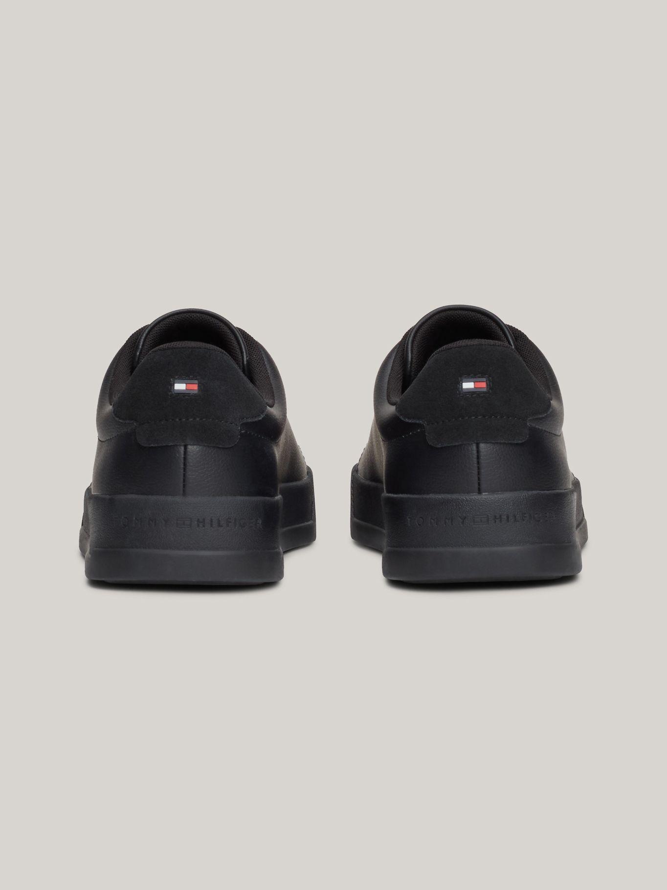 Zapatillas Court De Cuero Con Logo Negro Tommy Hilfiger-7