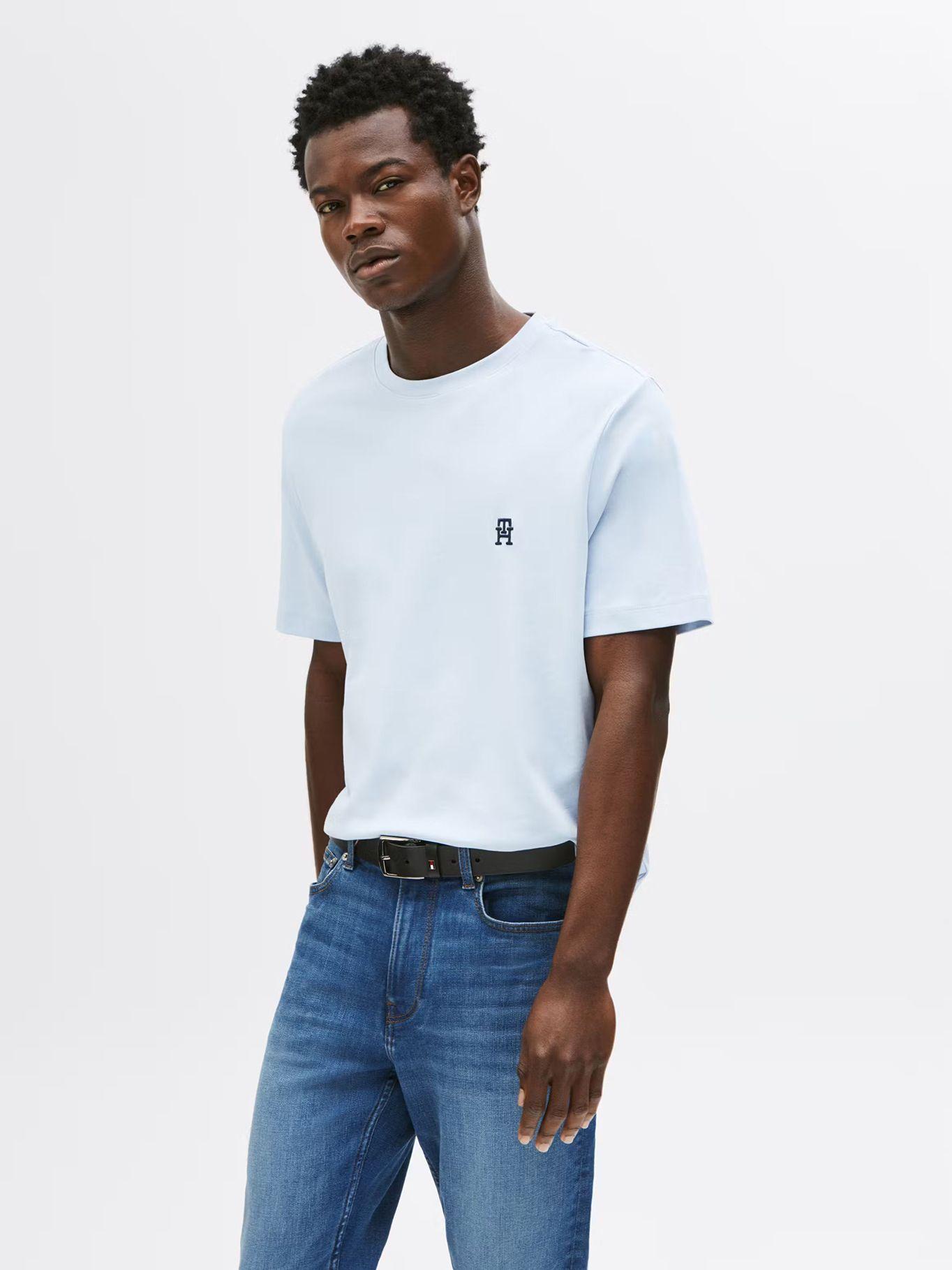 Polera de Logo Monogram Celeste Tommy Hilfiger-0