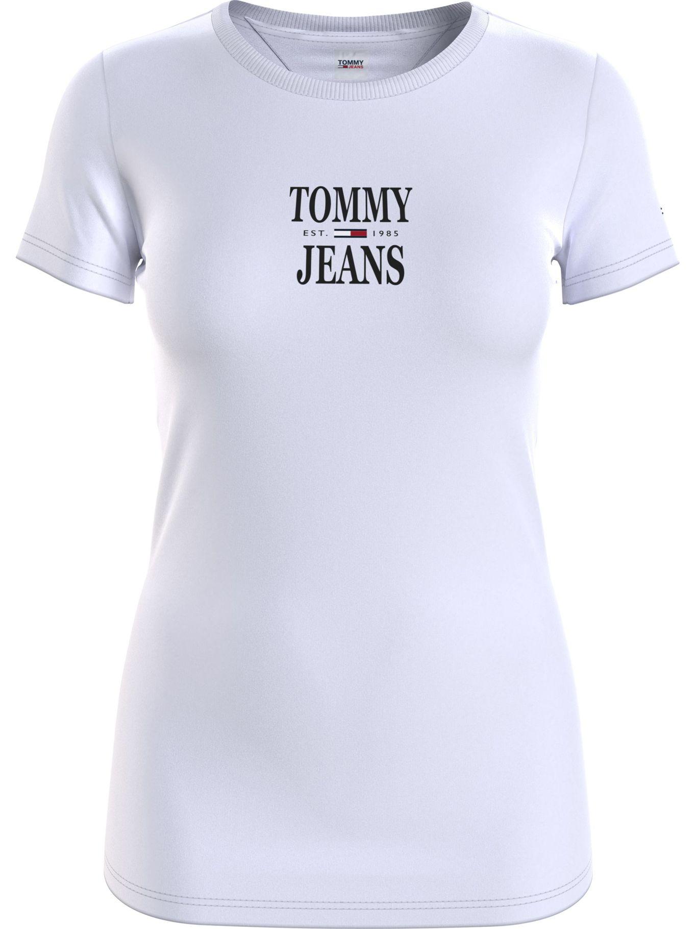 Polera Essential Skinny Con Logo Blanco Tommy Hilfiger-0