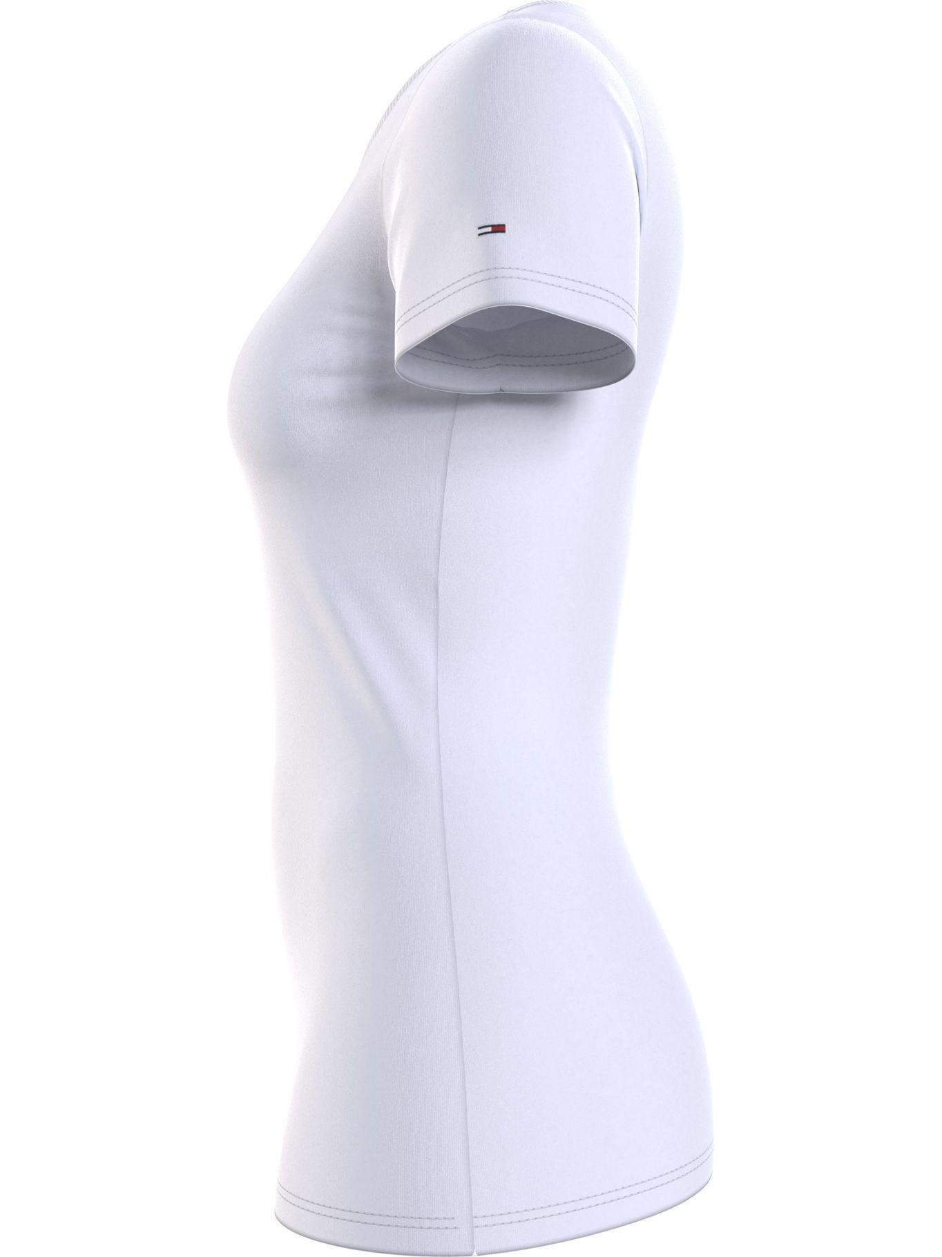 Polera Essential Skinny Con Logo Blanco Tommy Hilfiger-3