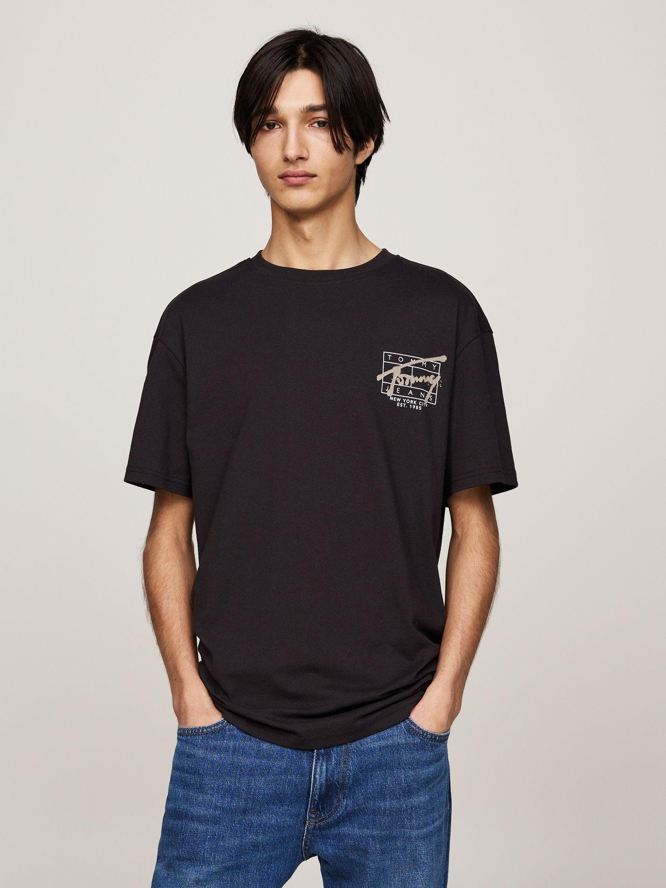 Polera Estilo Grafiti Regular Fit Negro Tommy Hilfiger-0