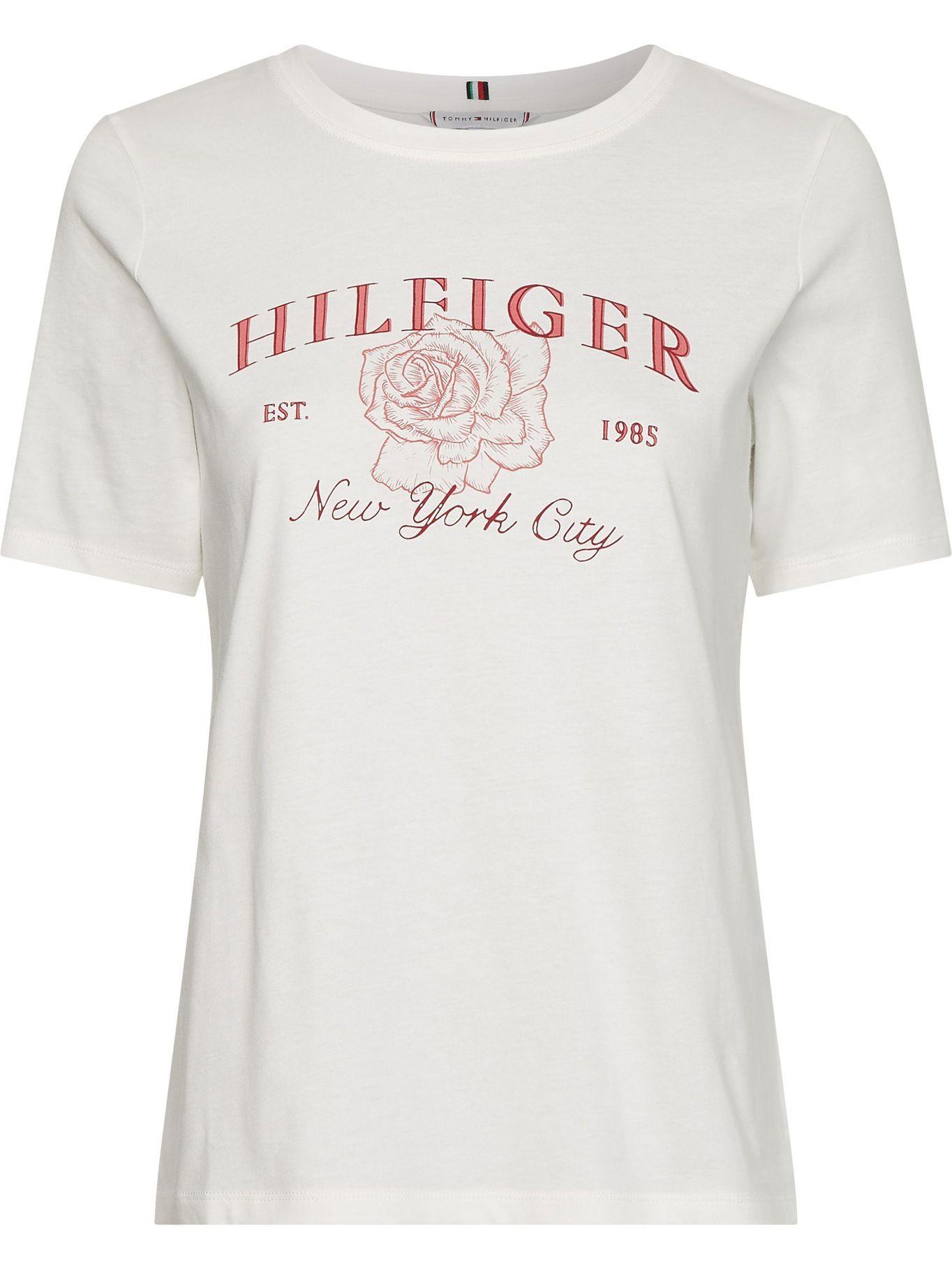 Polera Rose Print Regular Fit Blanco Tommy Hilfiger-0