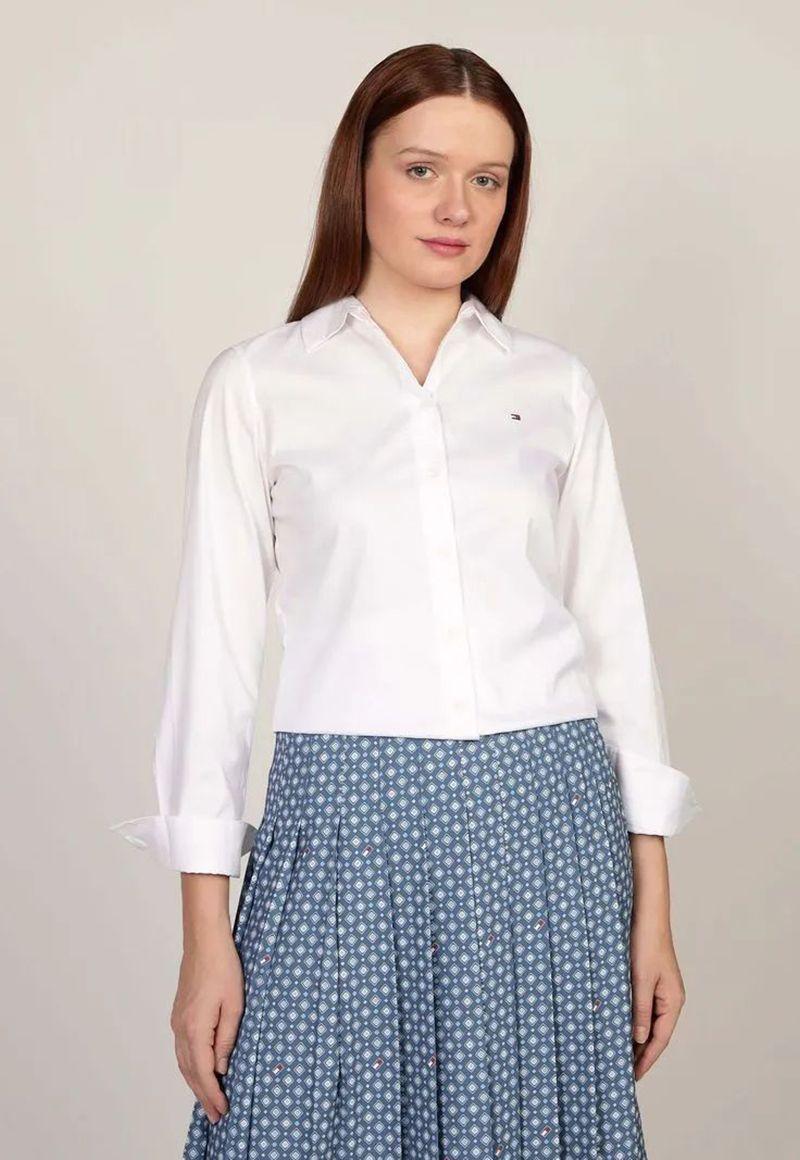 Camisa De Popelín Regular Fit Blanco Tommy Hilfiger-0