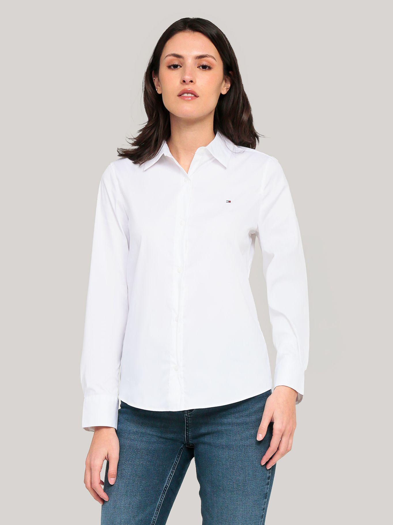 Camisa De Popelín Regular Fit Blanco Tommy Hilfiger-0
