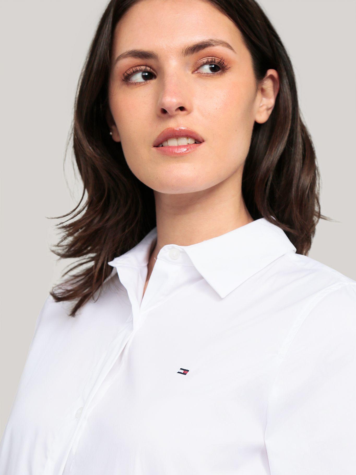 Camisa De Popelín Regular Fit Blanco Tommy Hilfiger-4