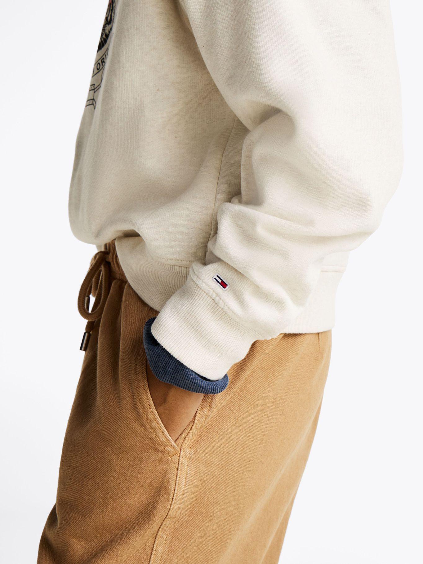 Polerón Relaxed Tiger Varsity Logo Beige Tommy Jeans-3