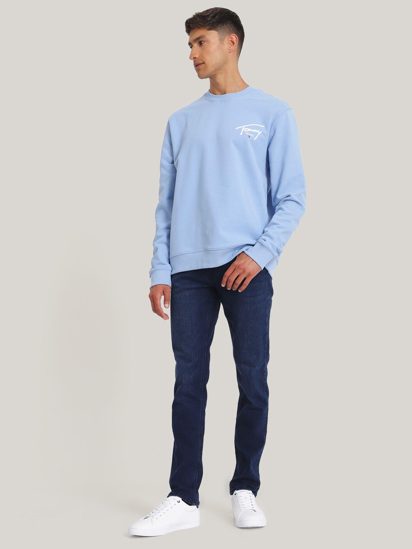 Polerón Con-Logo Signature Azul Tommy Jeans-1