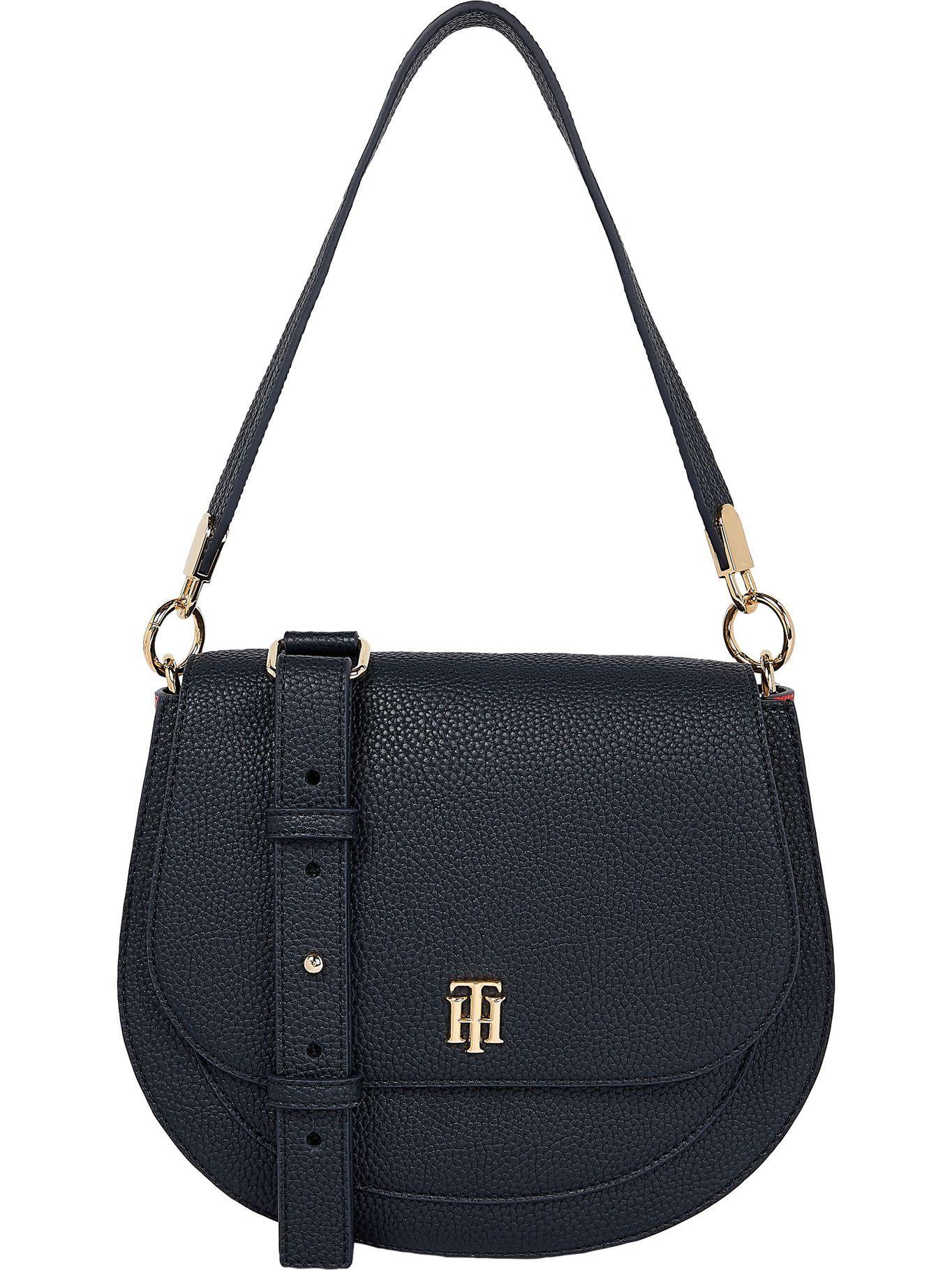 Cartera Saddle Th Monogram Logo Azul Tommy Hilfiger-0
