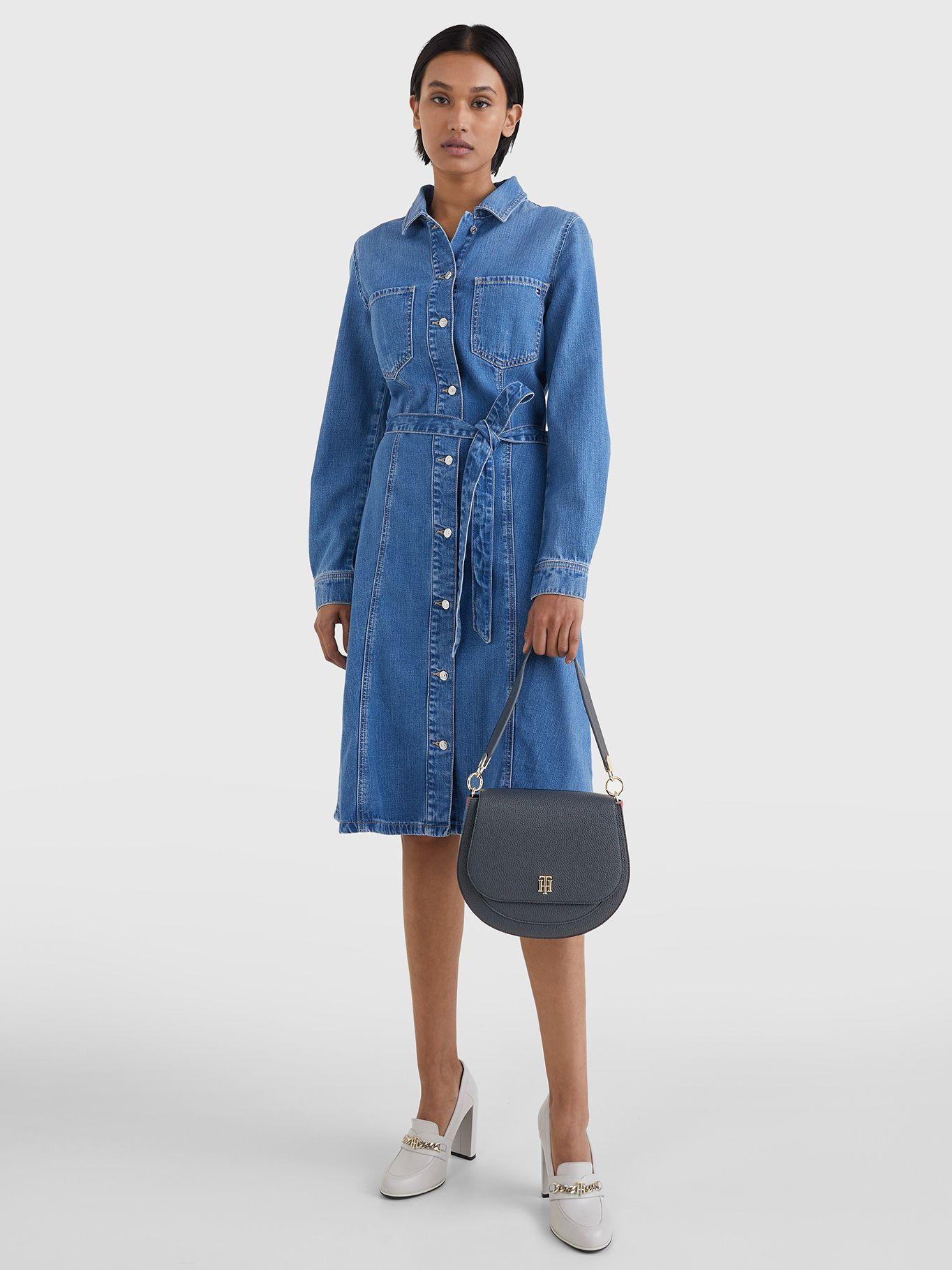 Cartera Saddle Th Monogram Logo Azul Tommy Hilfiger-4