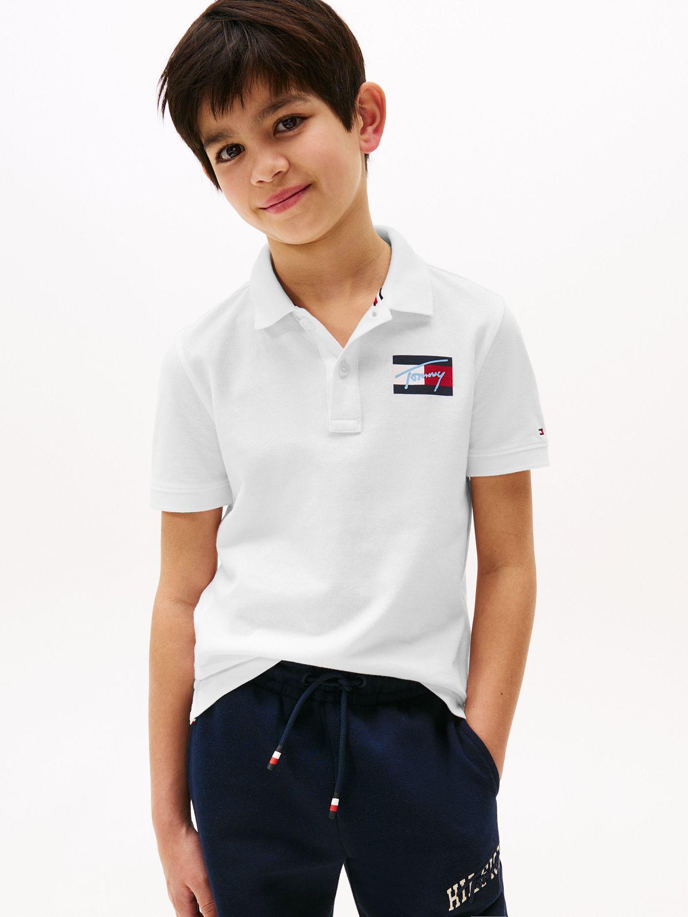 Polo Con Logo Distintivo Blanco Tommy Hilfiger-0