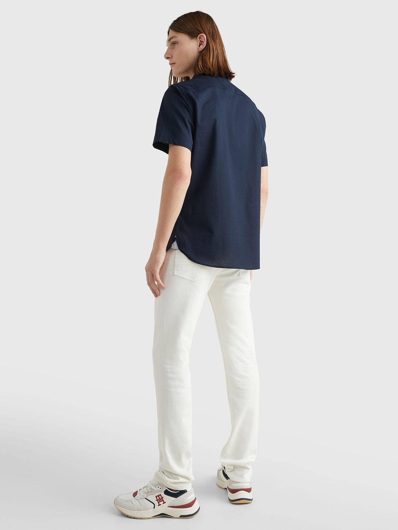 Camisa Flex Poplin Regular Fit Azul Tommy Hilfiger-2
