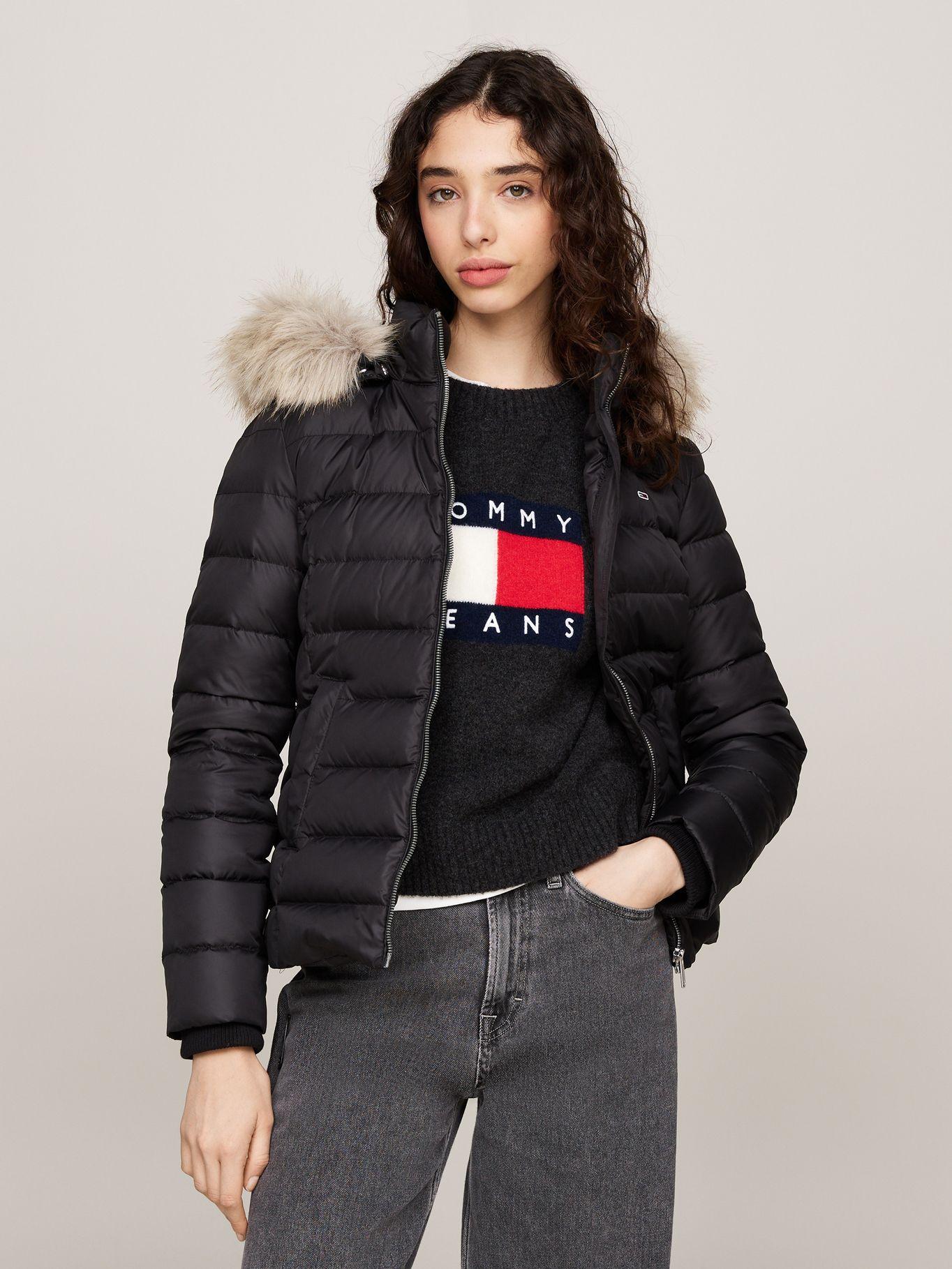 Parka Hooded Basic Acolchada Negro Tommy Jeans-0