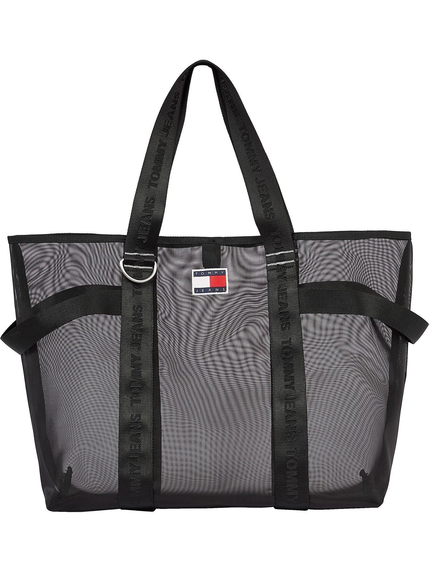 Bolso Tote Transparente De Red Negro Tommy Hilfiger-0