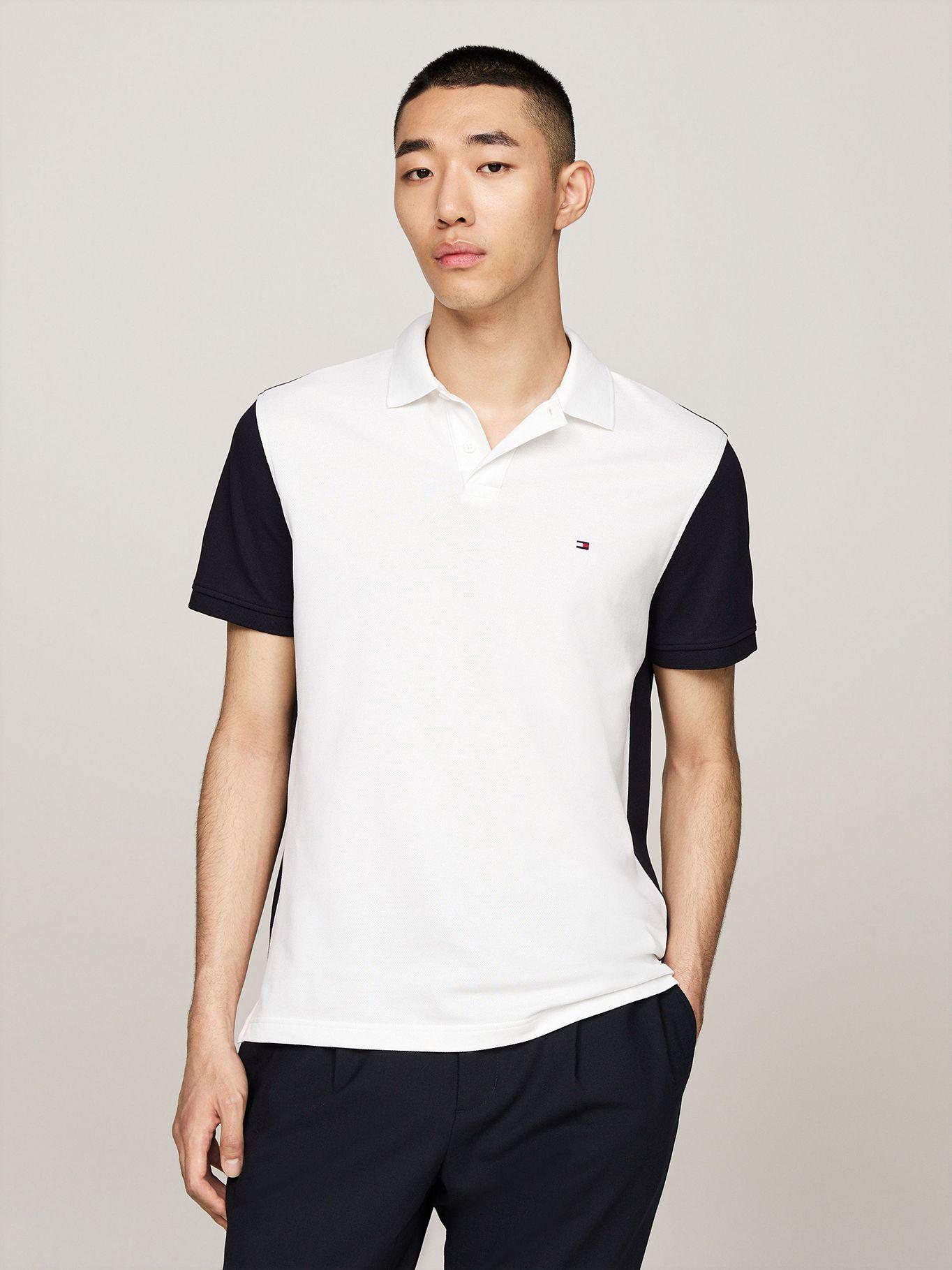 Polo Color Block Regular Fit Blanco Tommy Hilfiger-0